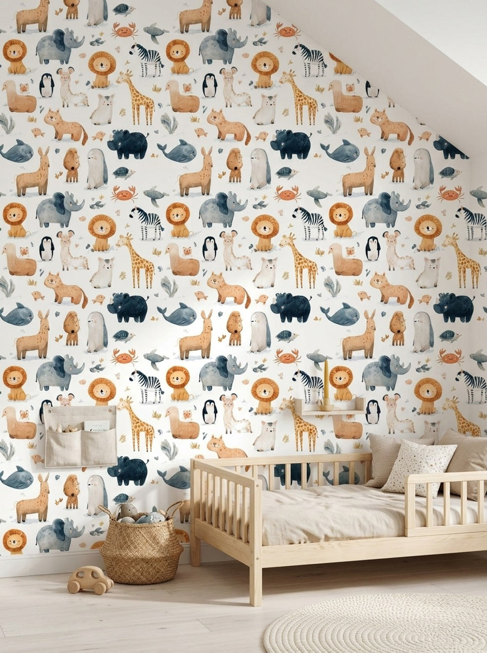 White Background Wallpaper Nursery Kids Removable Wall Decor