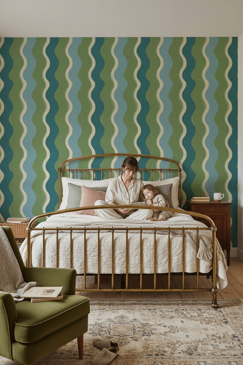 Mid Century Modern Wallpaper Retro Modern Decorative Mural