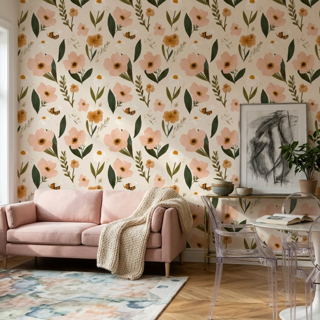 Wildflowers Wallpaper Floral Botanical Decorative Mural