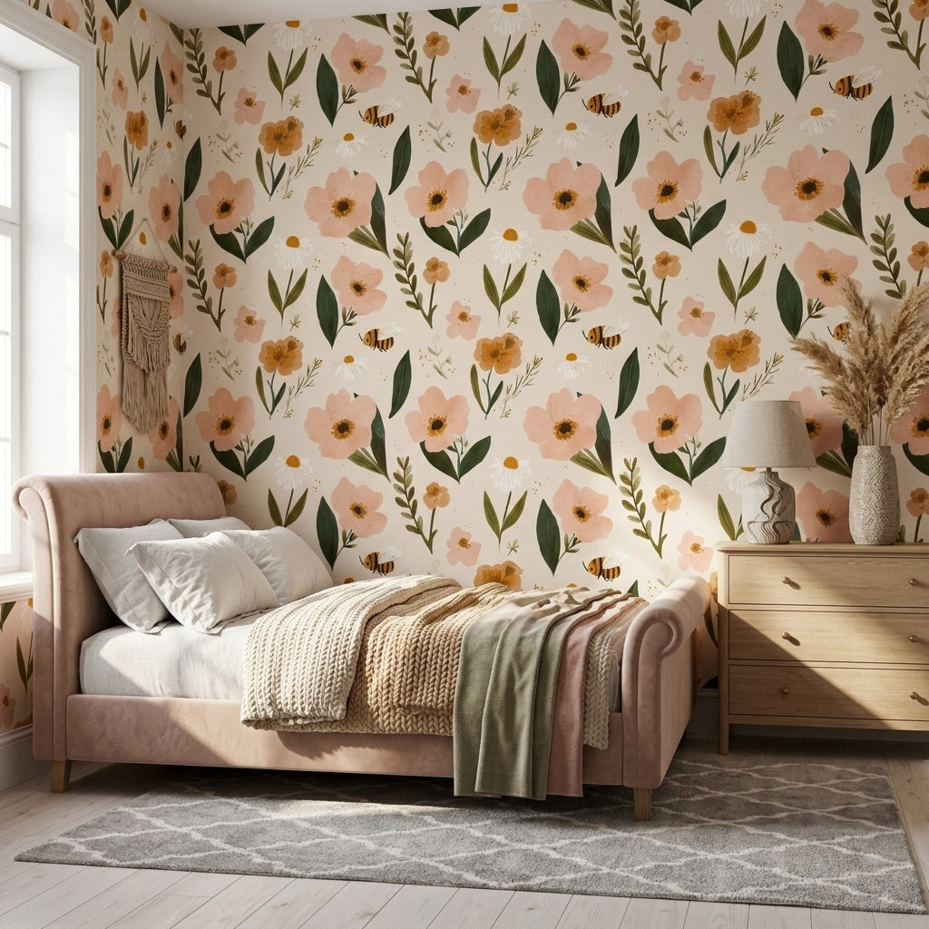 Wildflowers Wallpaper Floral Botanical Decorative Mural