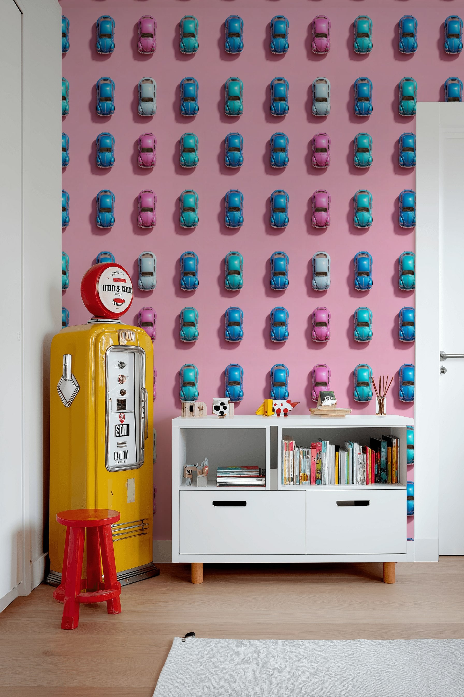 Mid Century Modern Wallpaper Retro Pop Art Decorative Mural