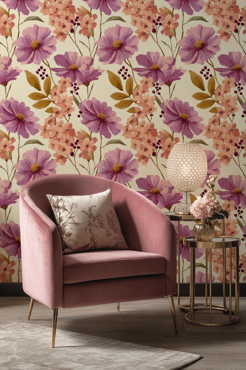 Pink Cherry Wallpaper Cherry Blossom Decorative Mural