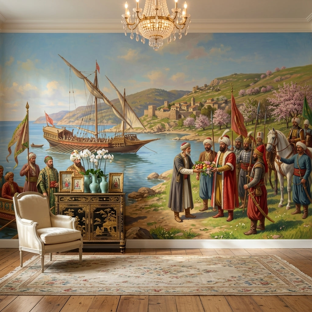 Walls Wallpaper Coastal Vintage Wall Mural