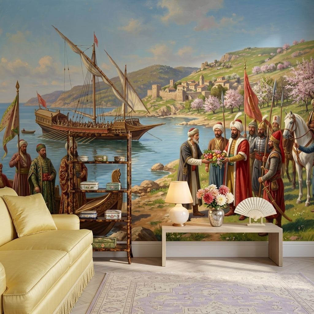 Walls Wallpaper Coastal Vintage Wall Mural