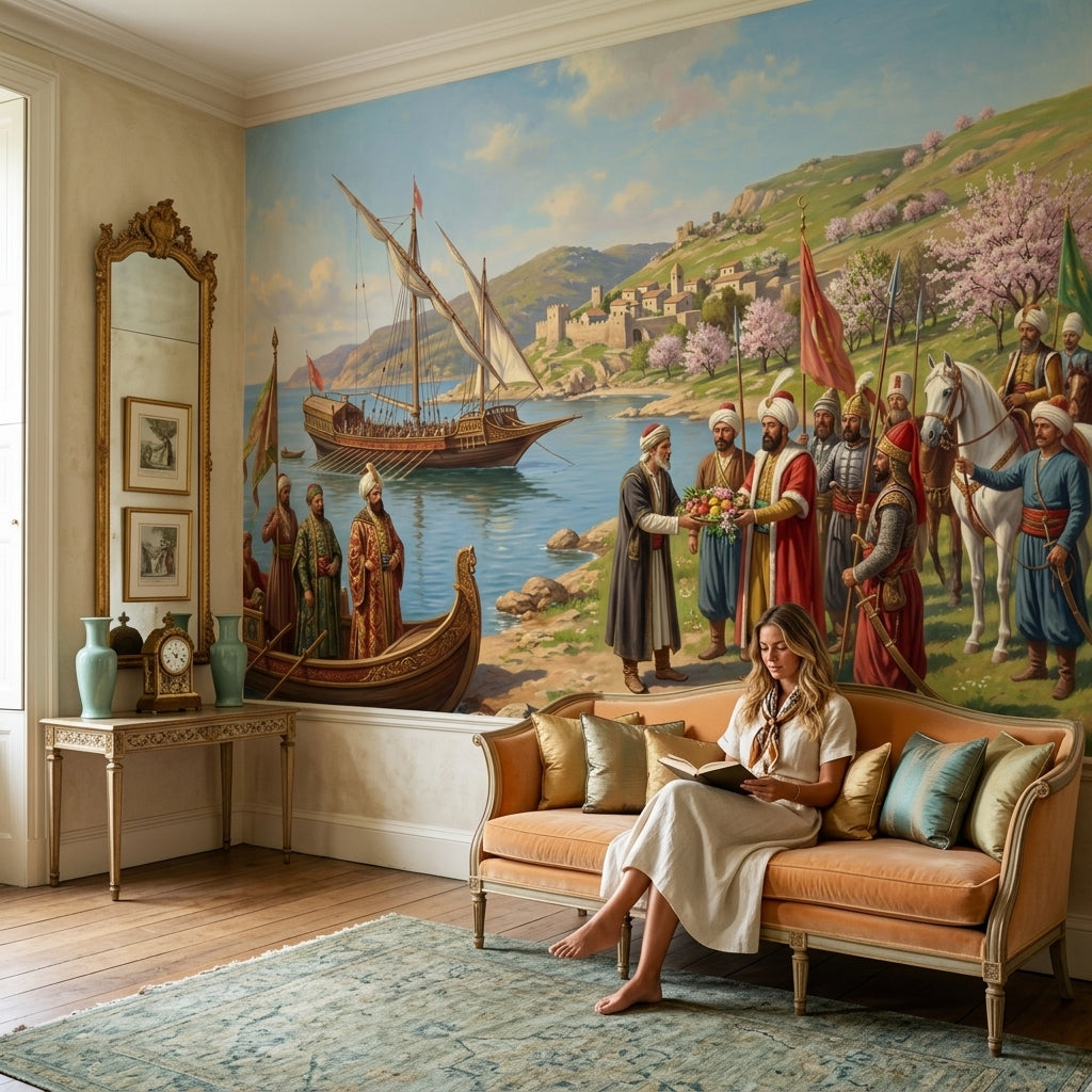 Walls Wallpaper Coastal Vintage Wall Mural