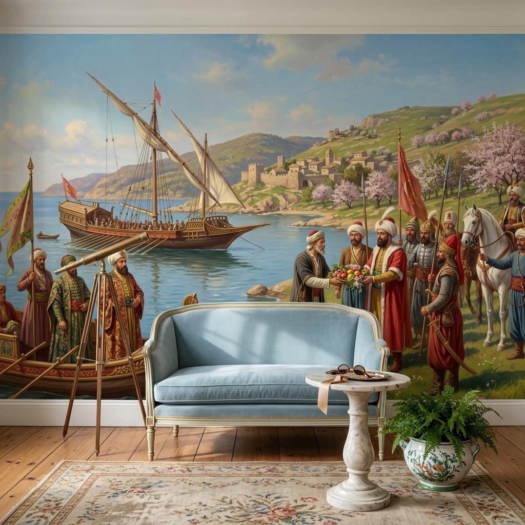 Walls Wallpaper Coastal Vintage Wall Mural