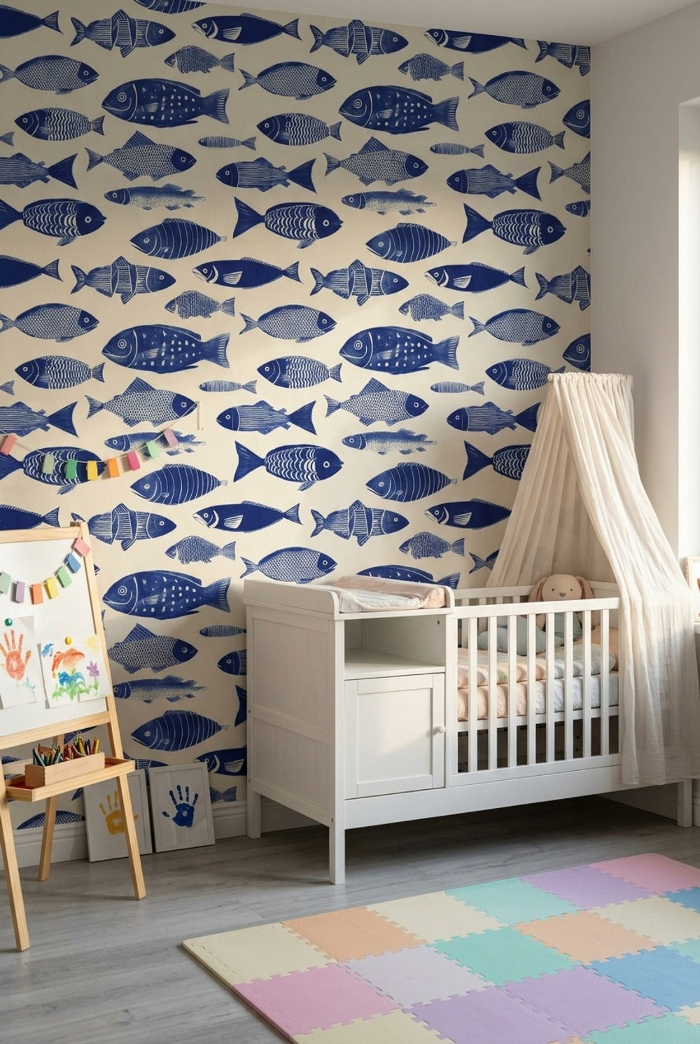 Fish Wallpaper Coastal Removable Nautical Wall Decor