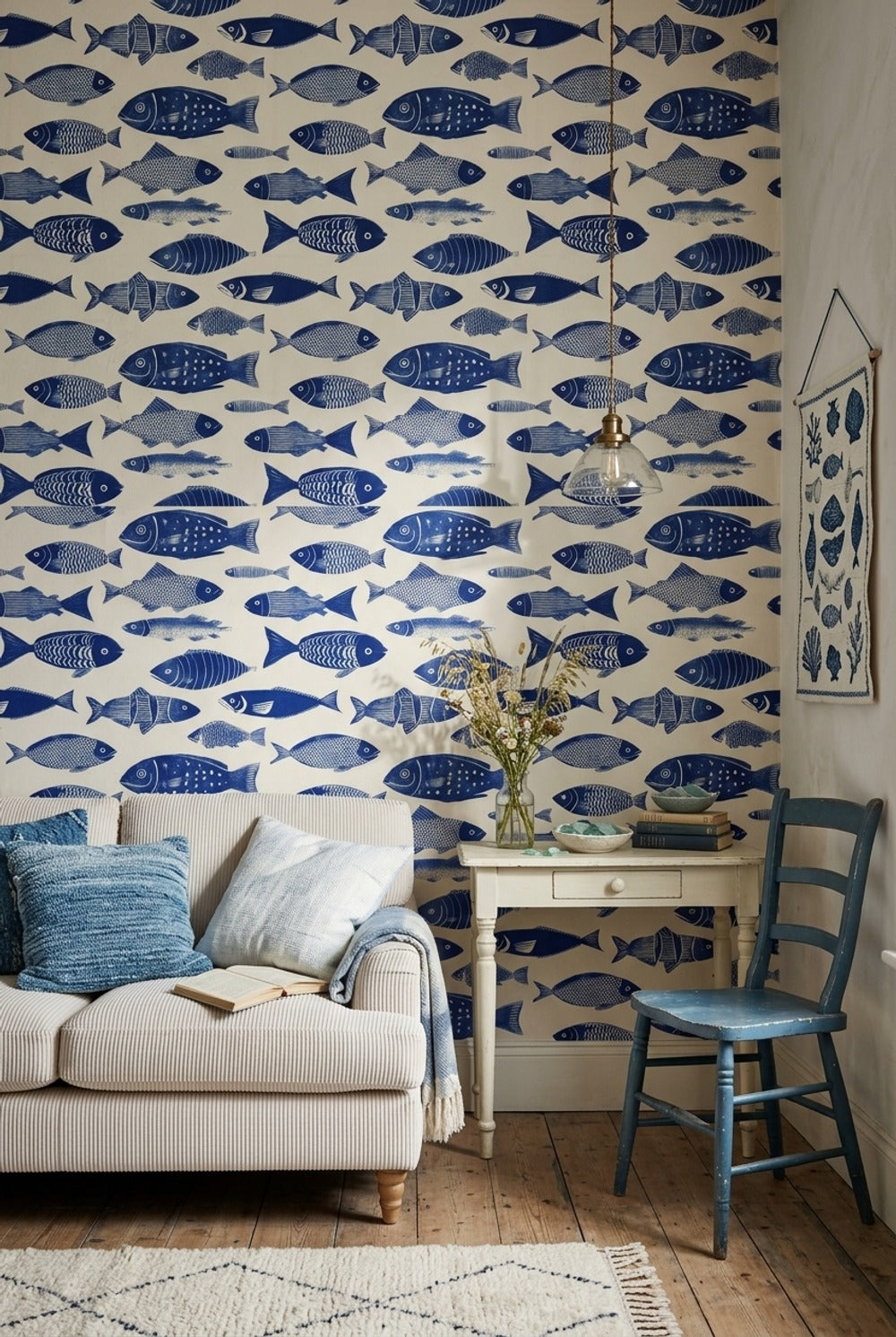 Fish Wallpaper Coastal Removable Nautical Wall Decor