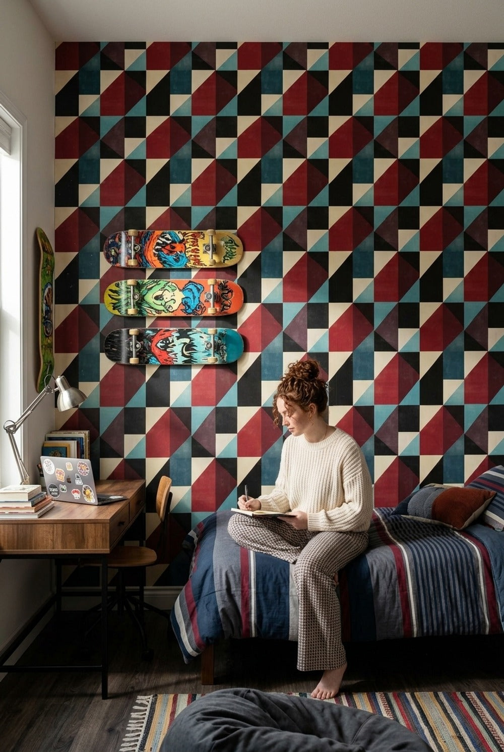 Mid Century Modern Wallpaper Retro Modern Decorative Mural