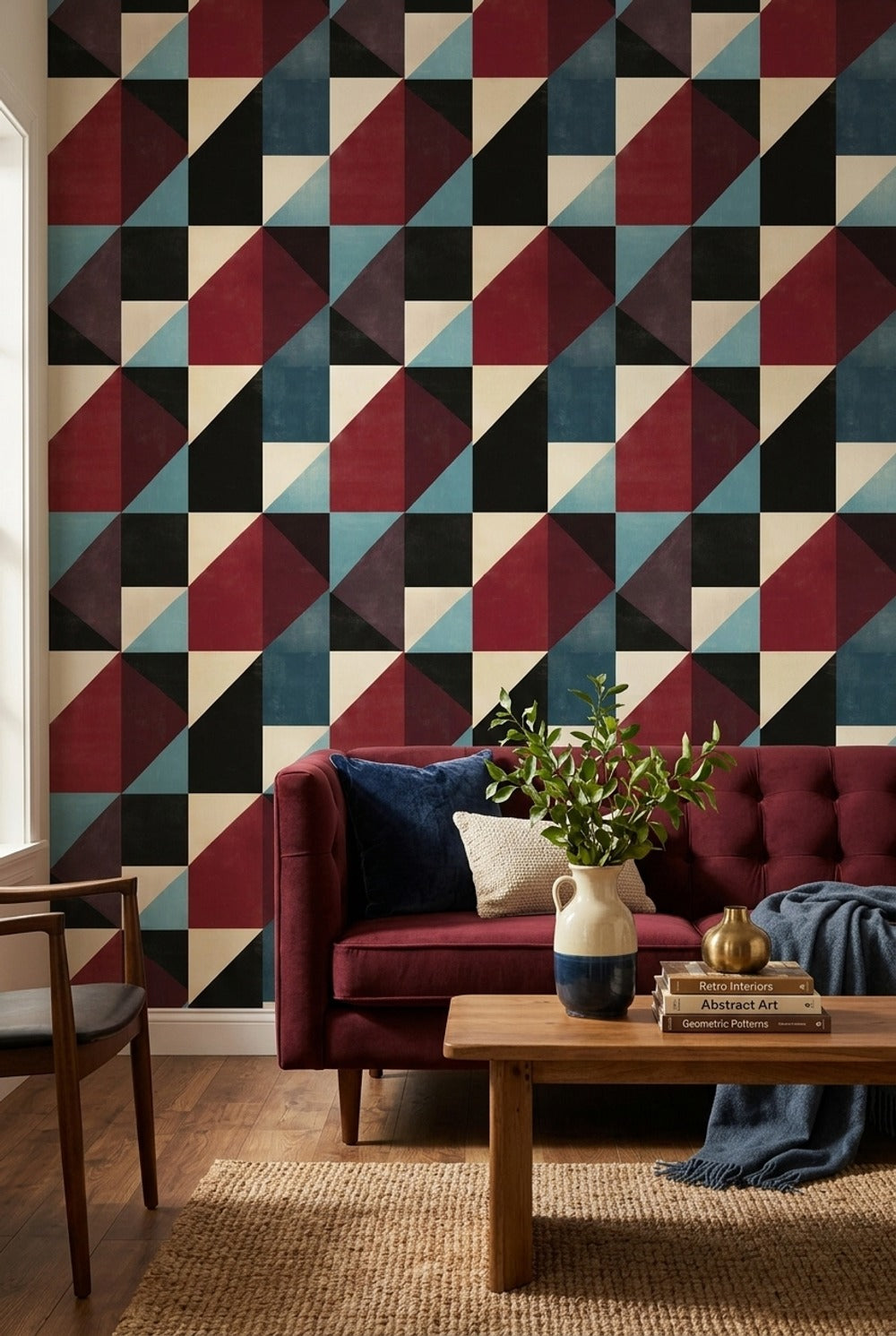 Mid Century Modern Wallpaper Retro Modern Decorative Mural