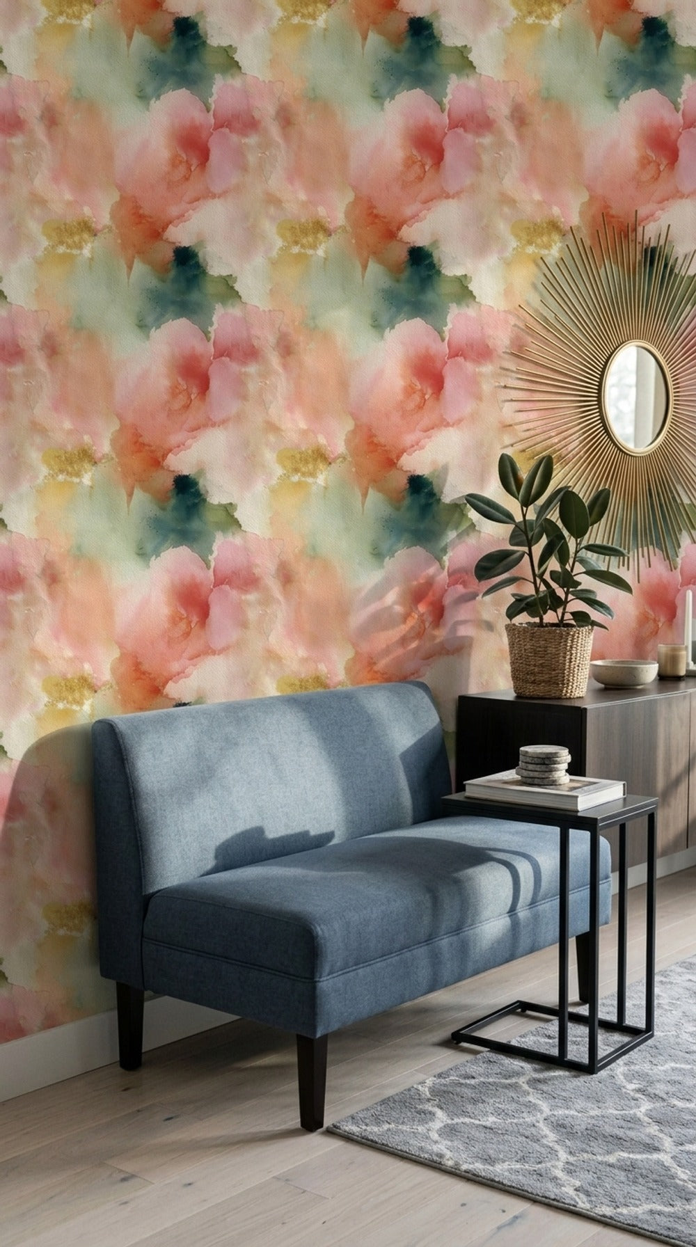 Paper Texture Wallpaper Watercolor Wash Abstract Decorative Mural