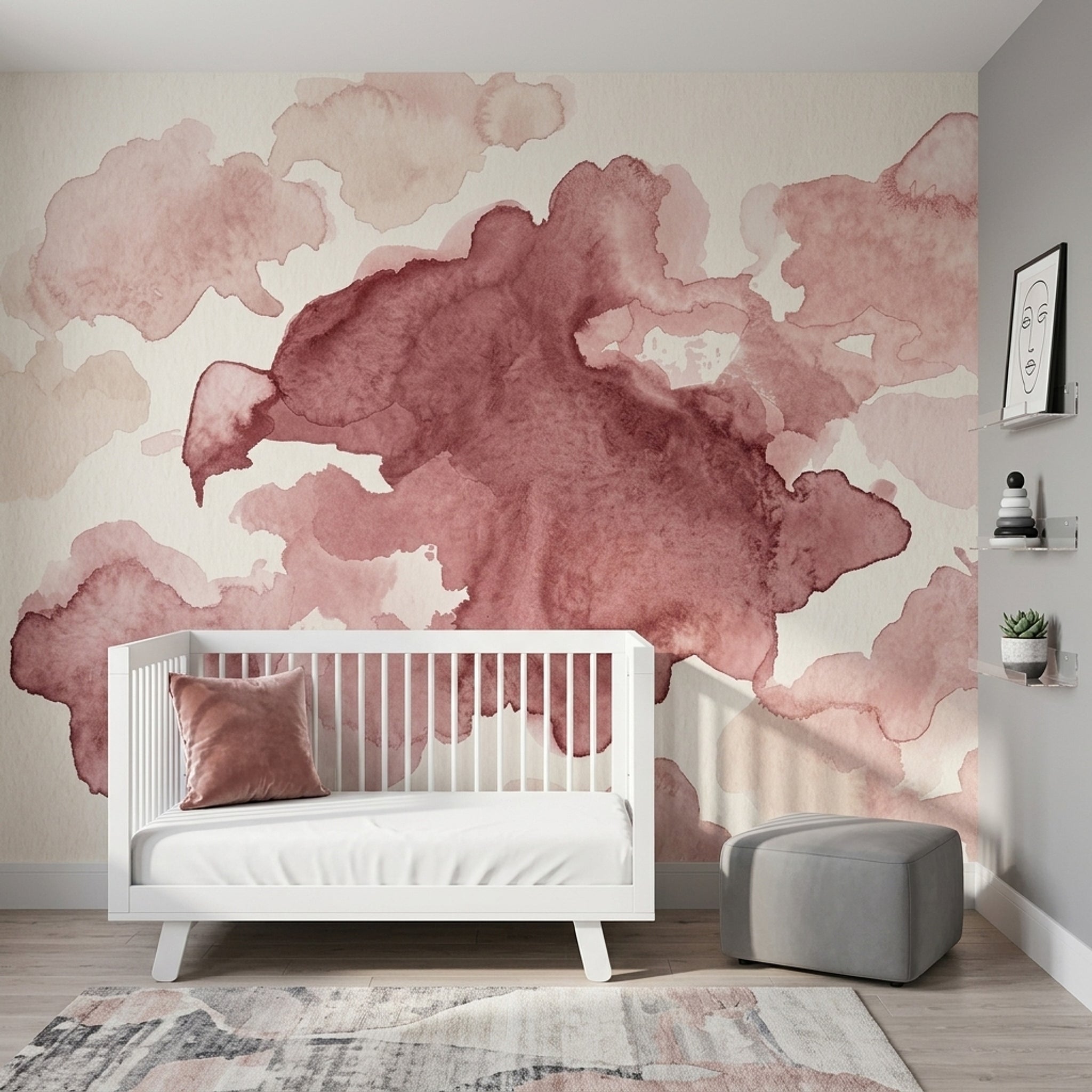 Paper Texture Wallpaper Watercolor Removable Abstract Wall Decor