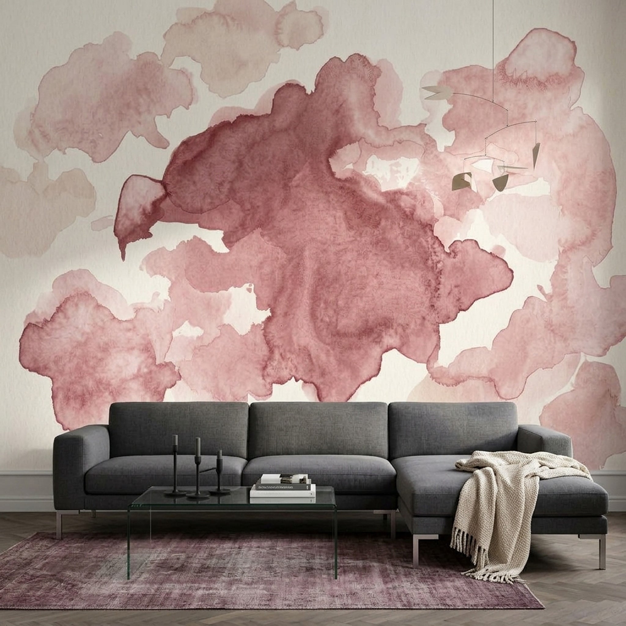 Paper Texture Wallpaper Watercolor Removable Abstract Wall Decor