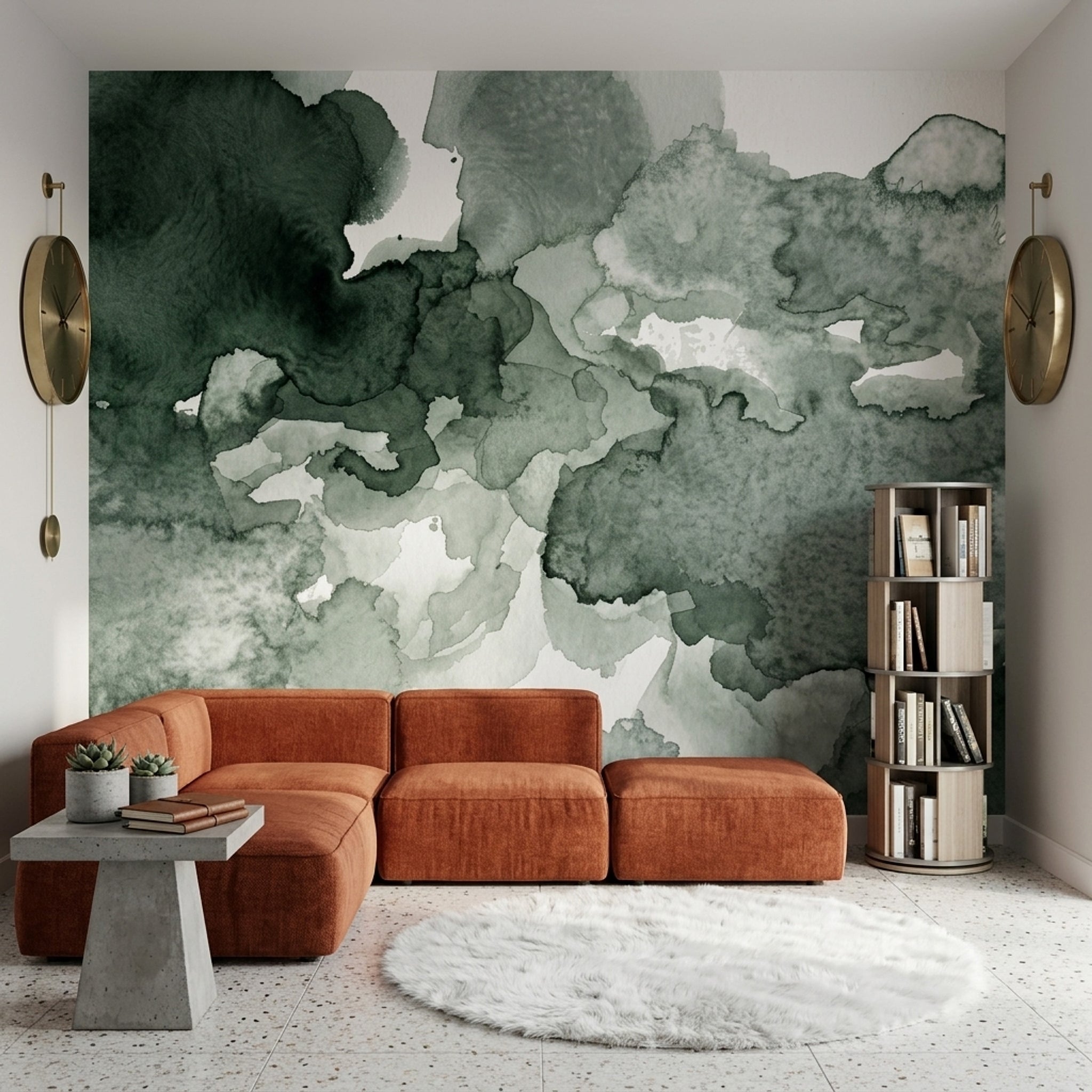 Paper Texture Wallpaper Ink Wash Watercolor Removable Wall Decor