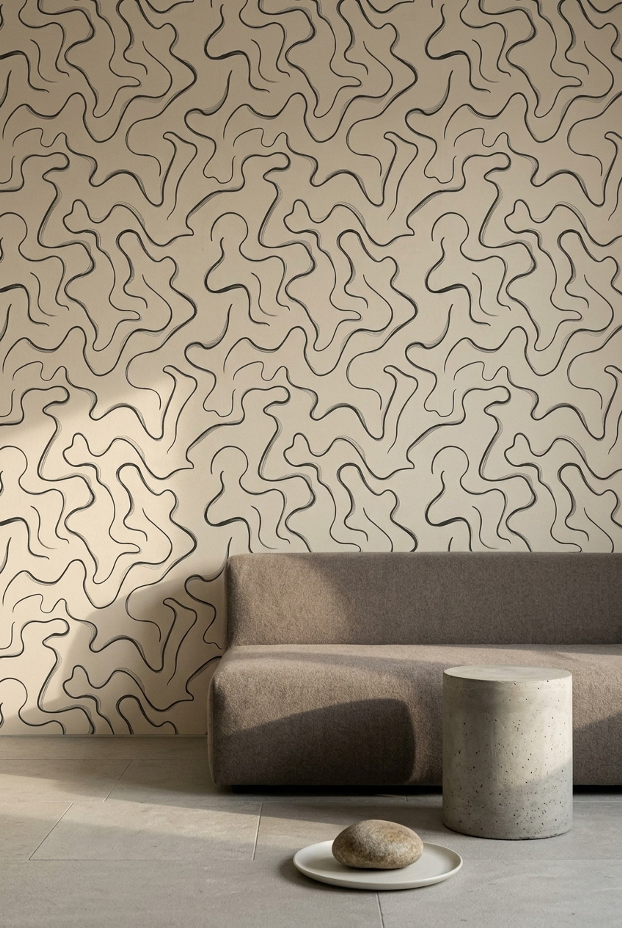 Japandi Wallpaper Zen Minimalist Removable Wall Decor