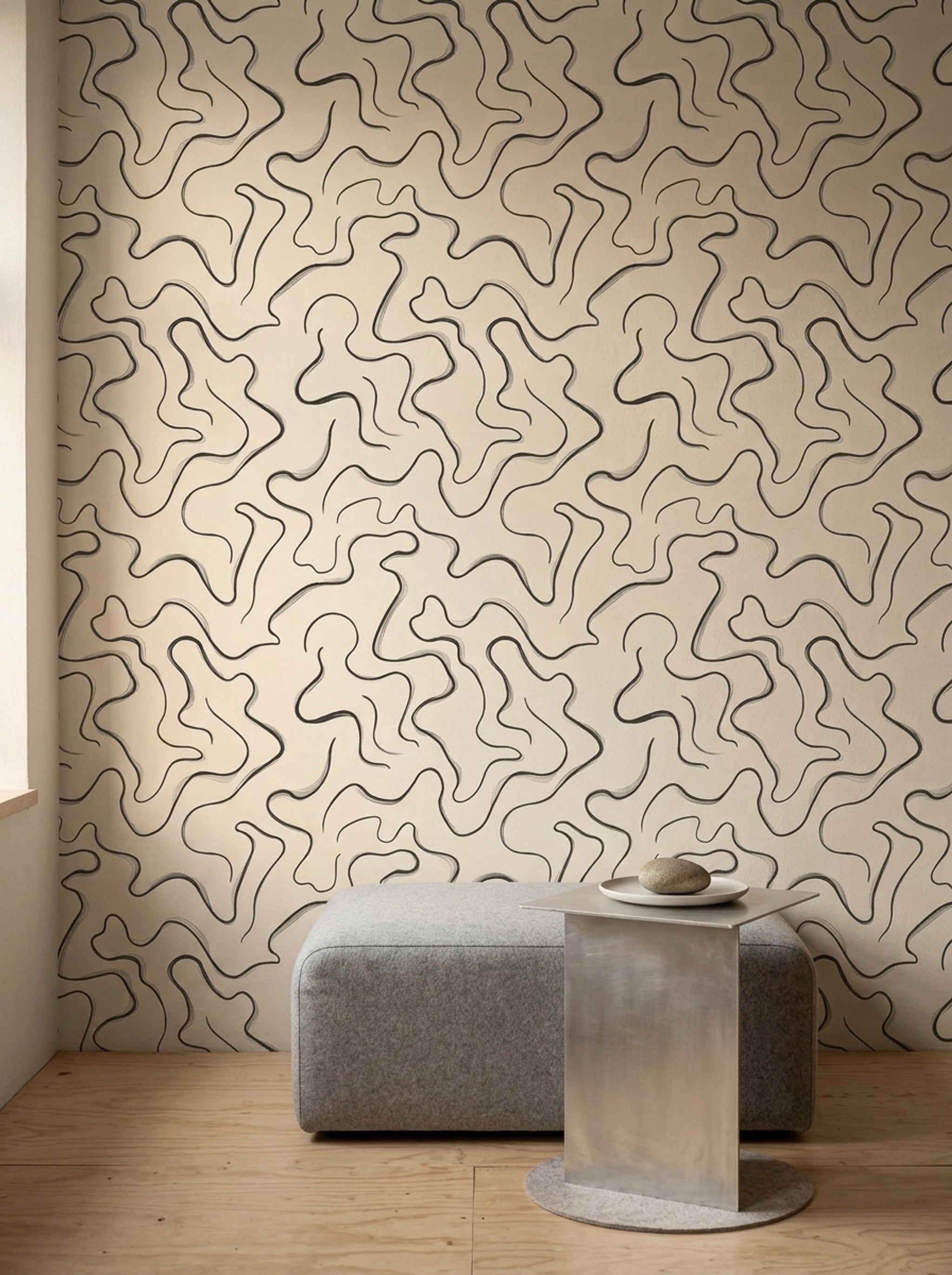 Japandi Wallpaper Zen Minimalist Removable Wall Decor