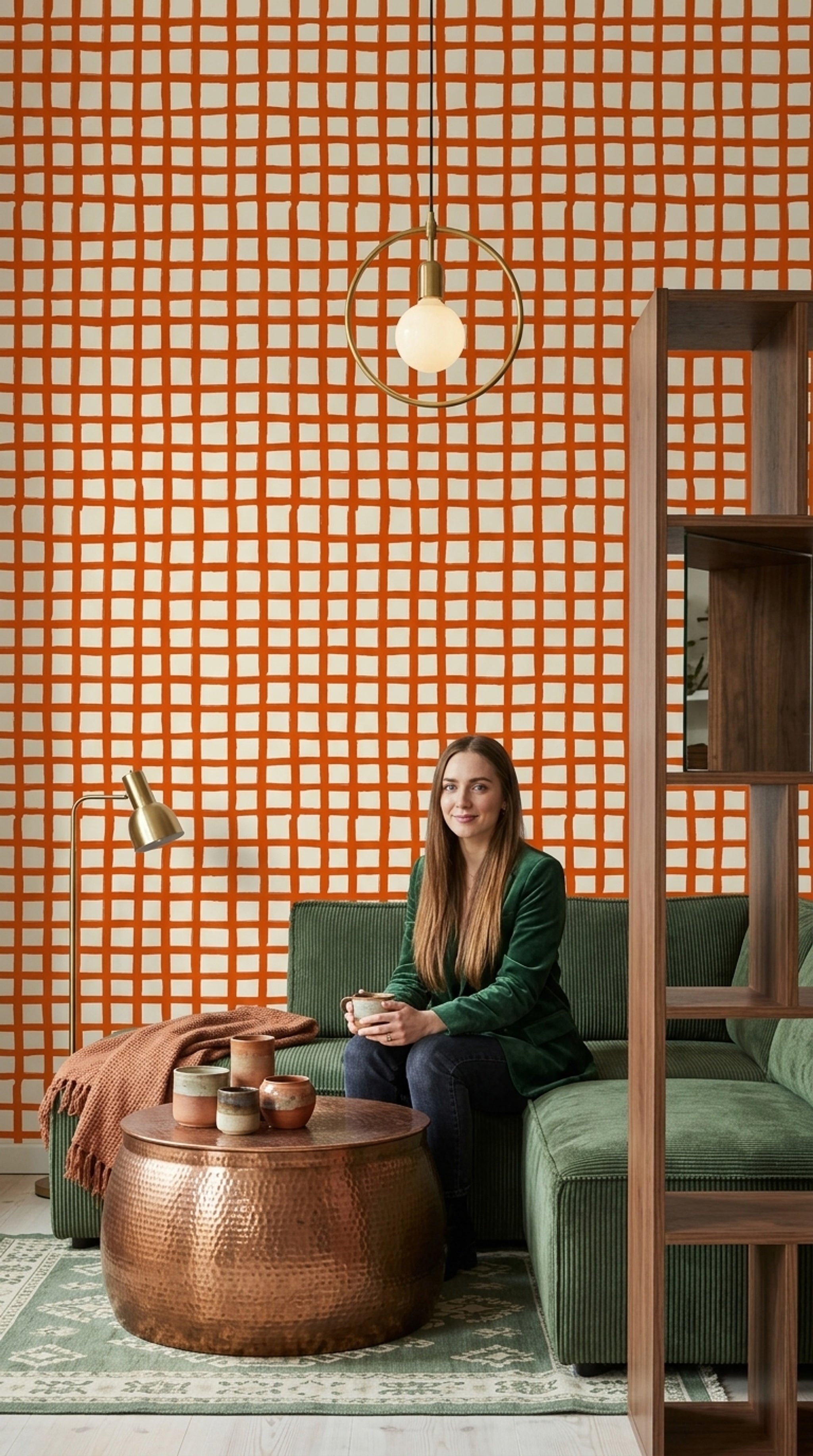 Abstract Pattern Wallpaper Modern Abstract Removable Minimal Pattern Wall Decor