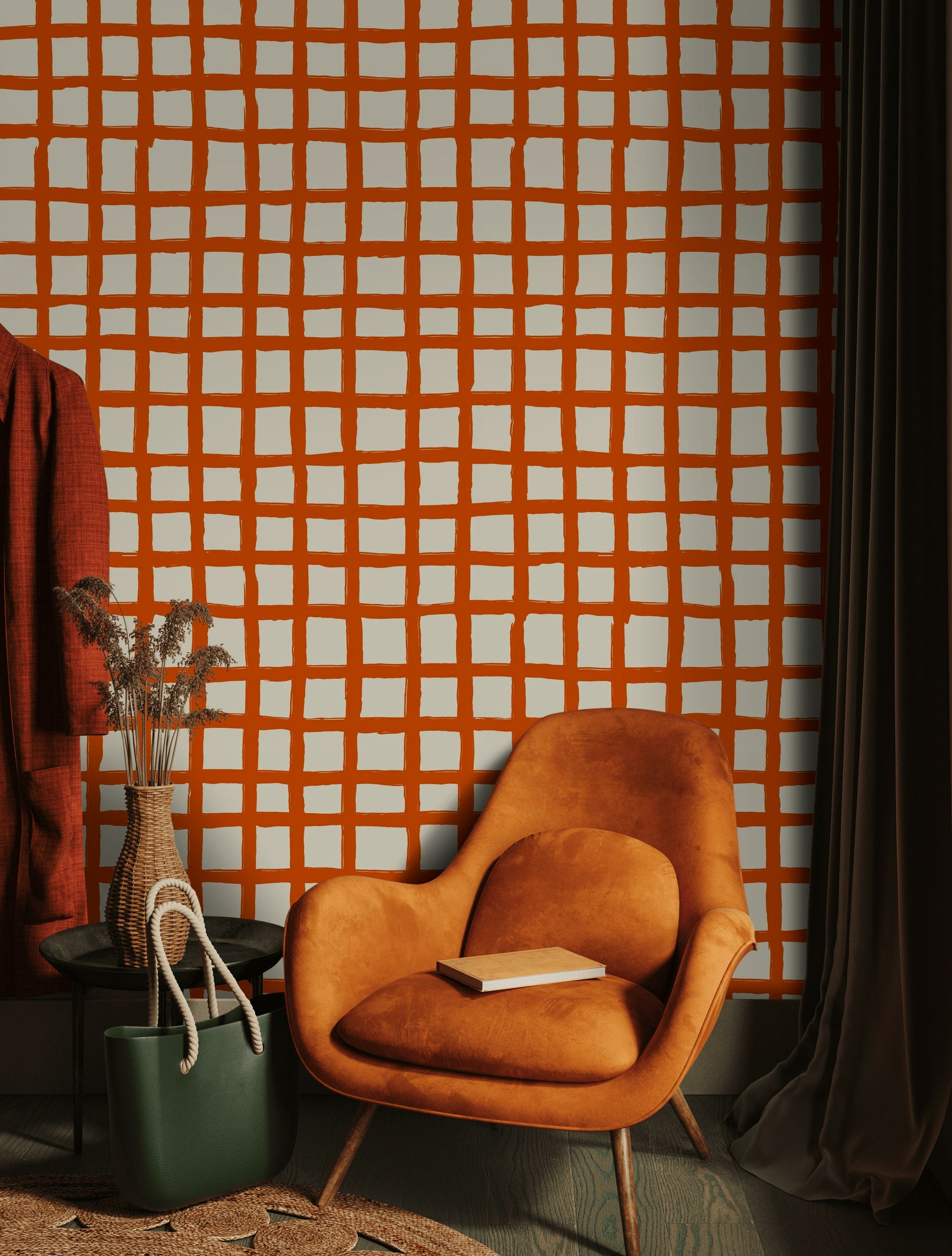 Abstract Pattern Wallpaper Modern Abstract Removable Minimal Pattern Wall Decor