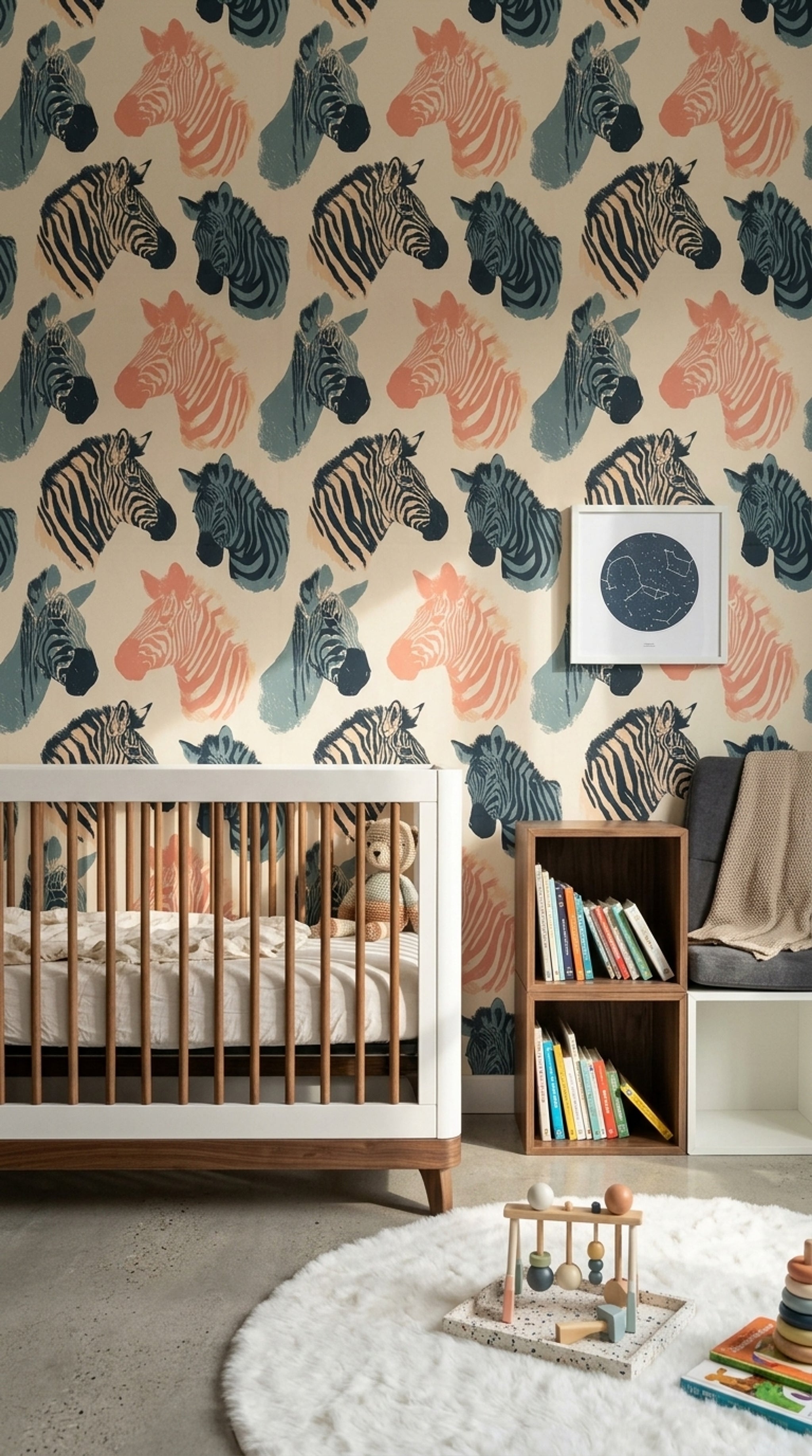 Zebra Wallpaper Safari Animal Print Removable Wall Decor