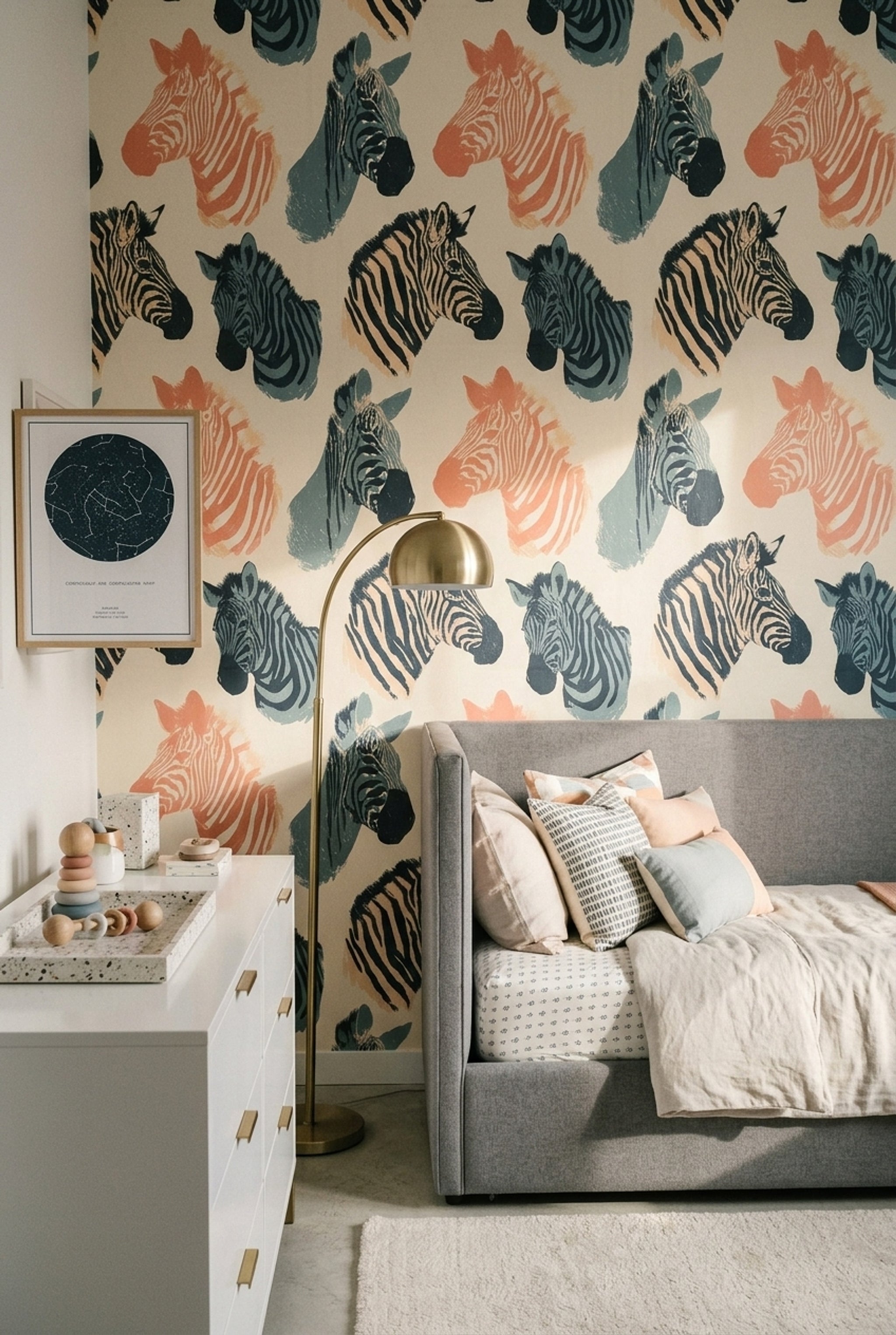 Zebra Wallpaper Safari Animal Print Removable Wall Decor