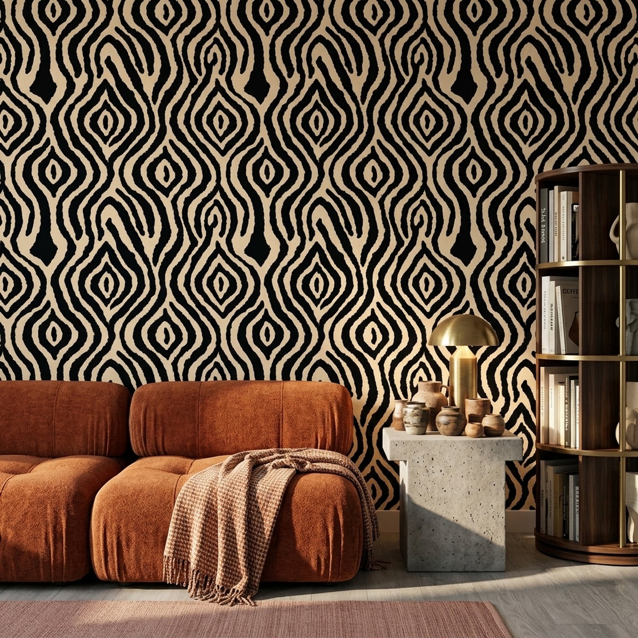 Zebra Print Wallpaper Animal Pattern Removable Graphic Abstract Wall Double Roll