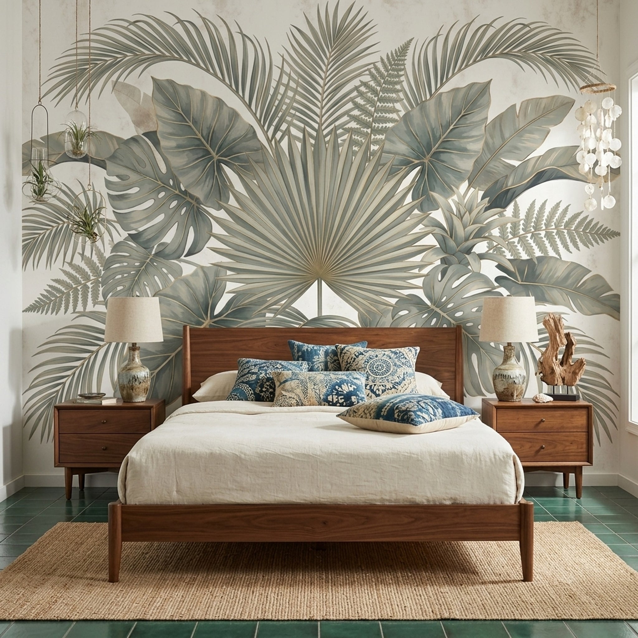 Paper Texture Wallpaper Neutral Botanical Removable Wall Decor