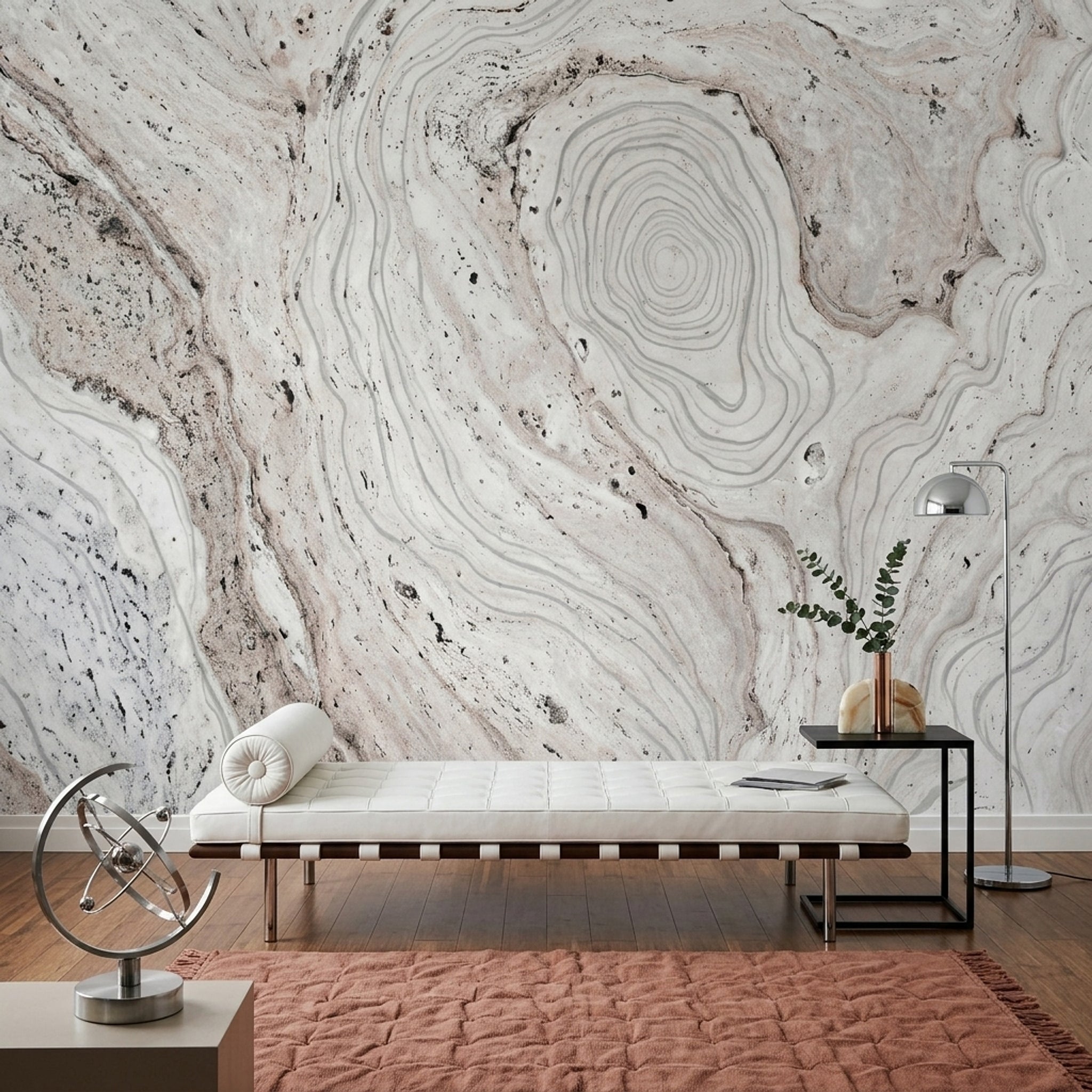 Marble Wallpaper Stone Texture Removable Topographic Lines Wall Decor