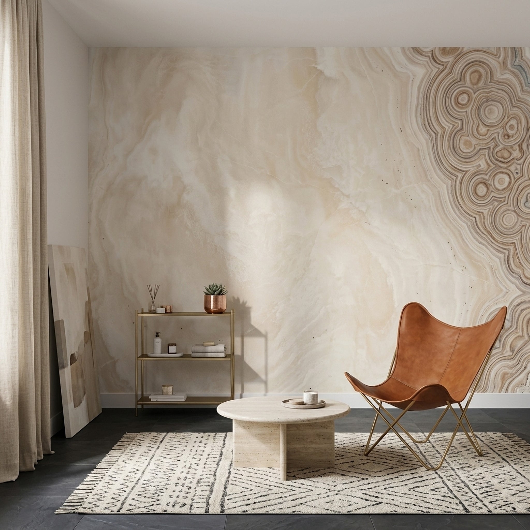 Agate Rings Wallpaper Onyx Geode Wall Mural