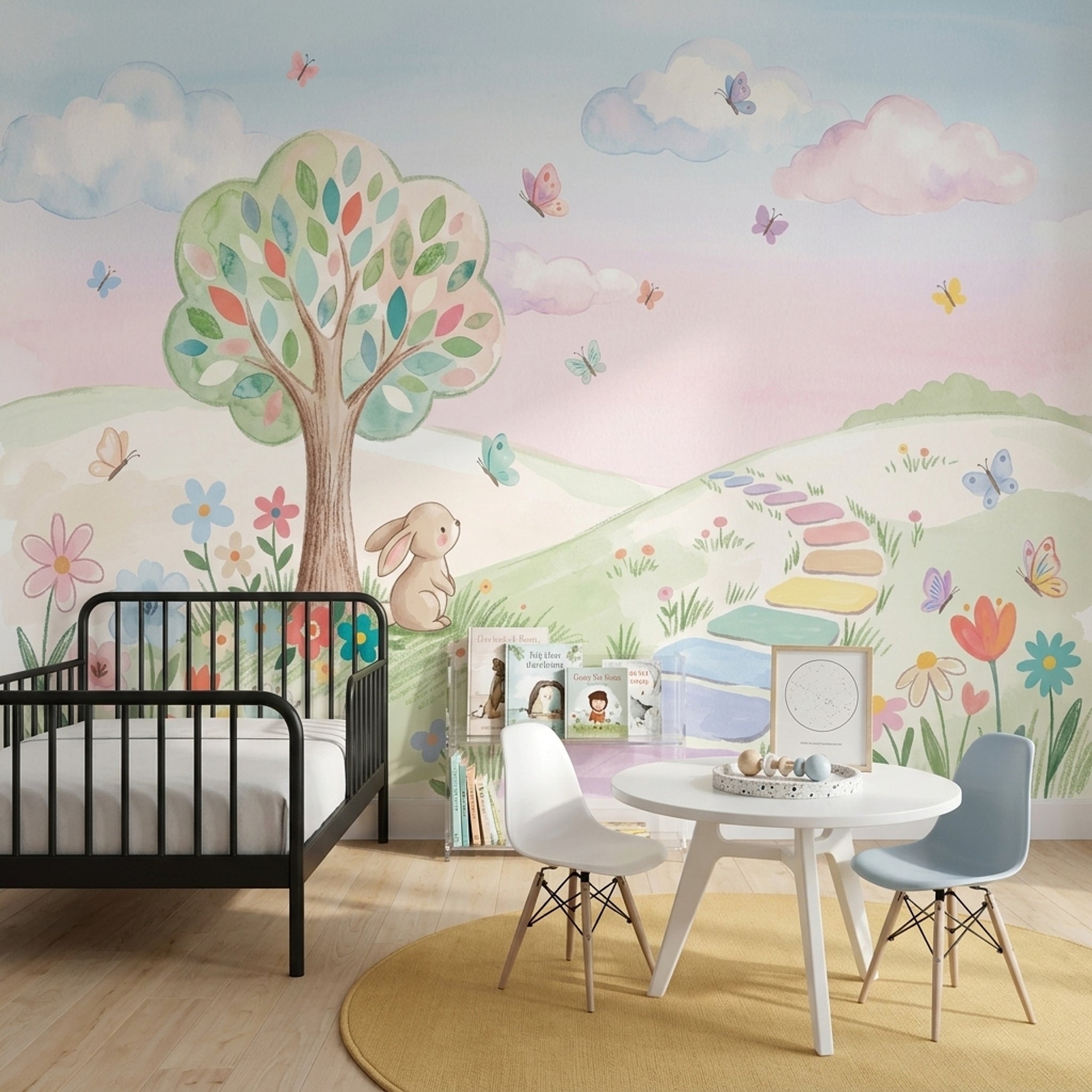 Watercolor Texture Wallpaper Pastel Removable Wall Decor