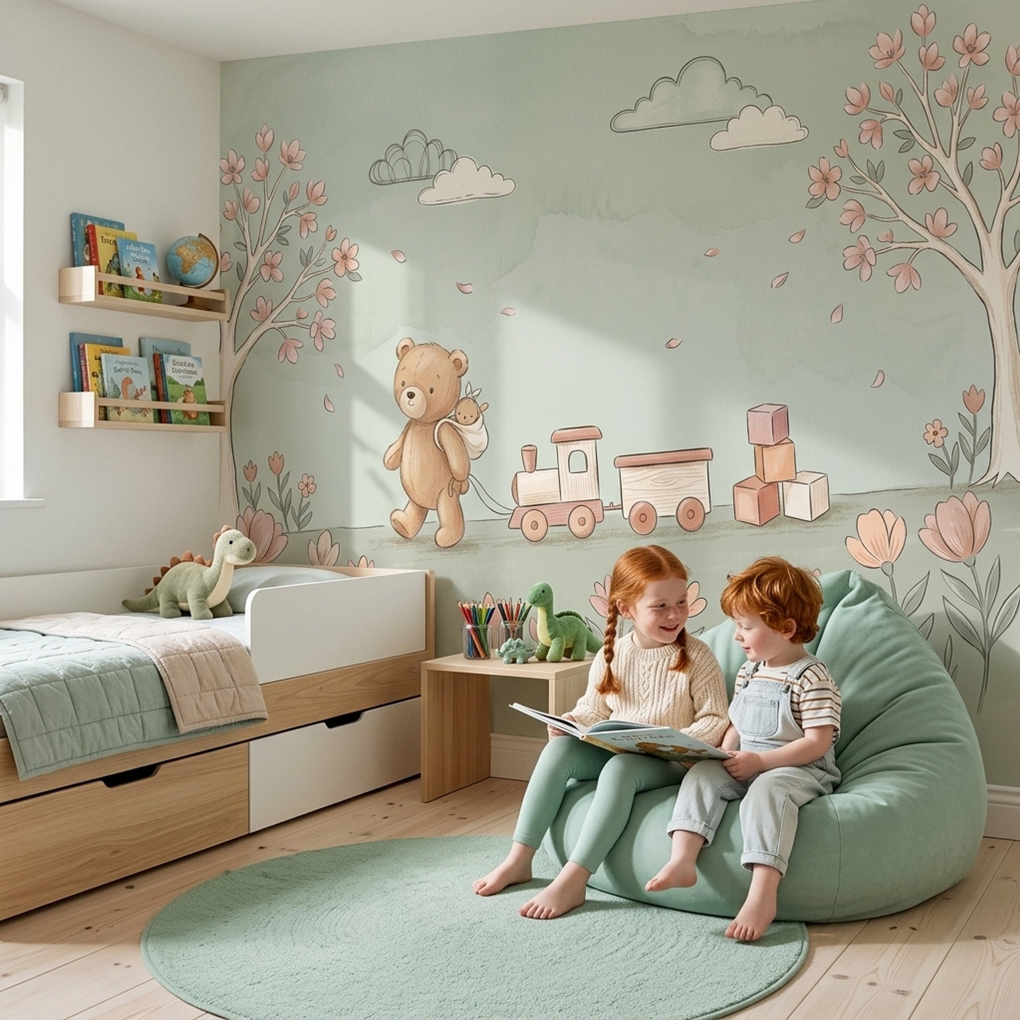 Watercolor Texture Wallpaper Pastel Nursery Wall Mural