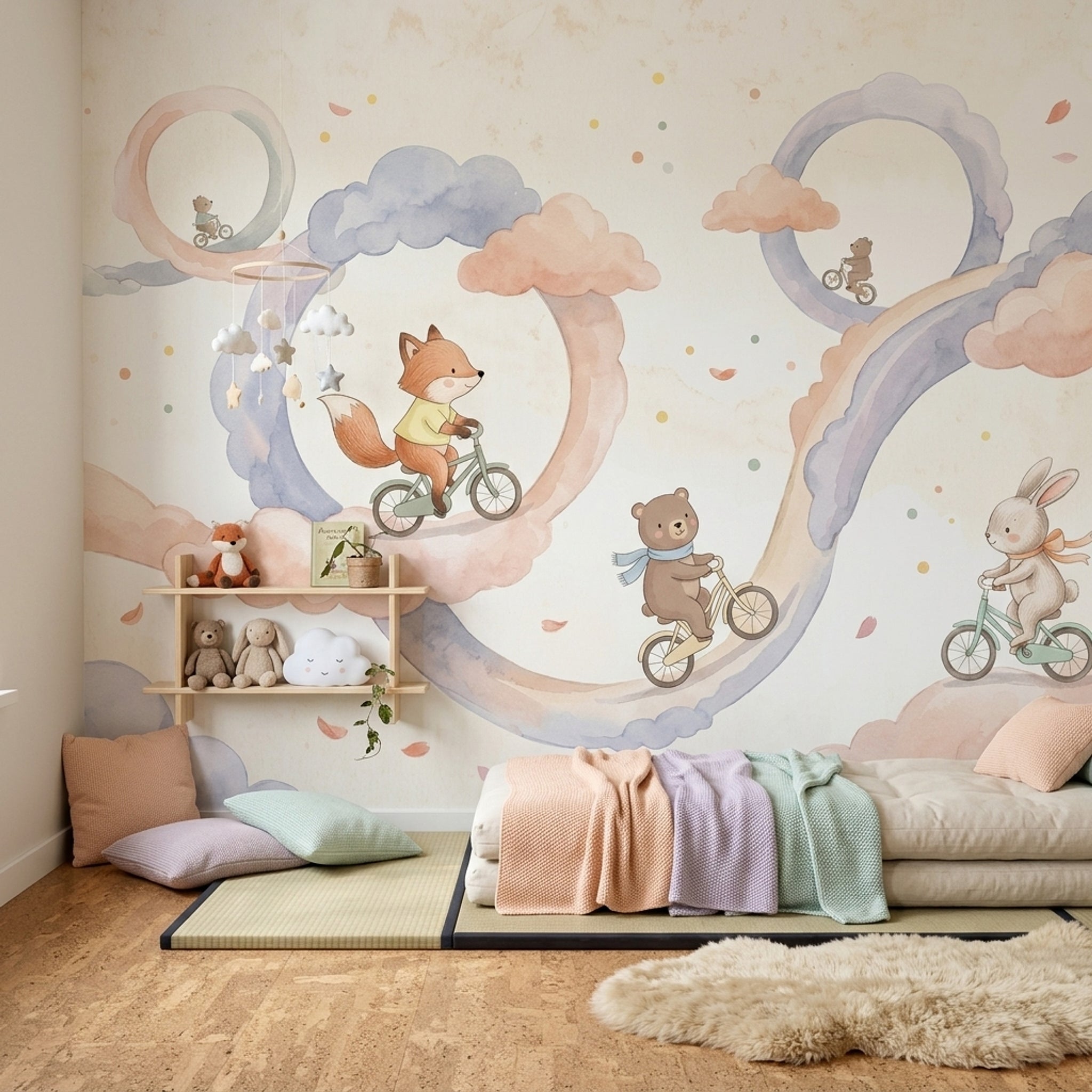 Paper Texture Wallpaper Watercolor Pastel Wall Mural