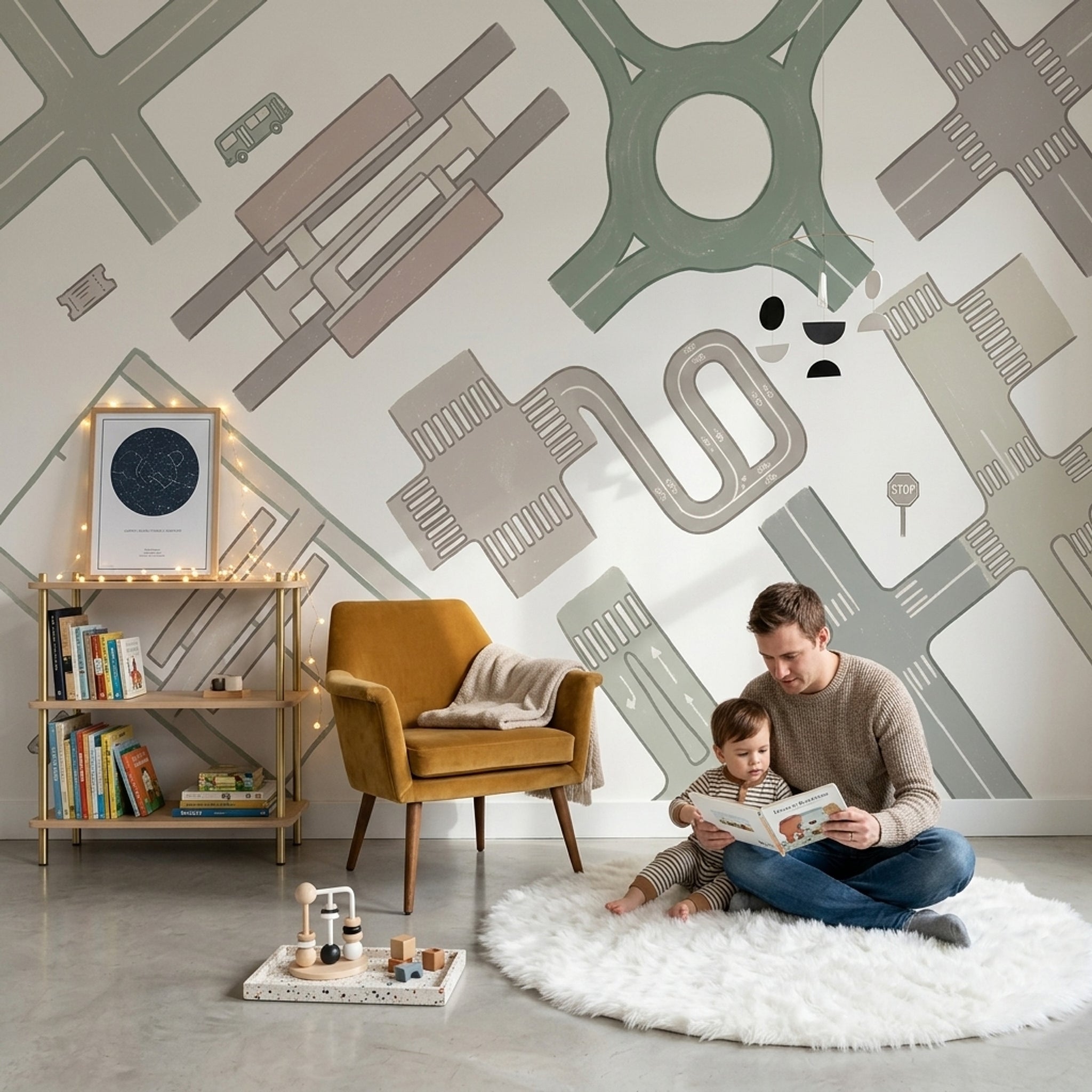 European Map Wallpaper City Streets Road Network Wall Mural