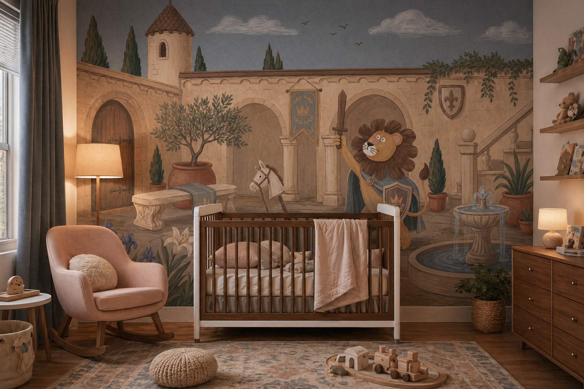 Walls Wallpaper Castle Kids Removable Wall Decor