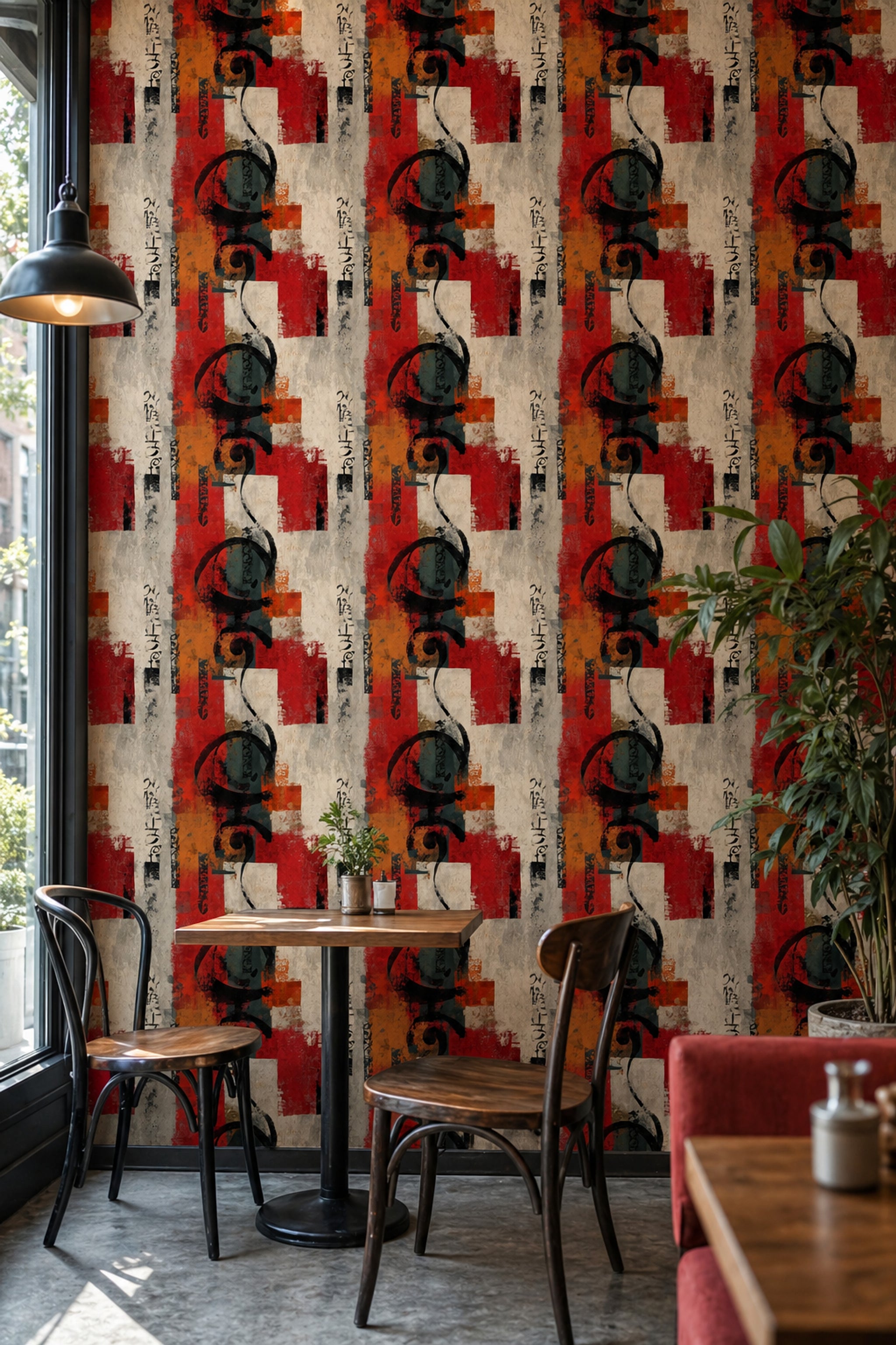 Grunge Texture Wallpaper Abstract Mixed Media Removable Wall Decor