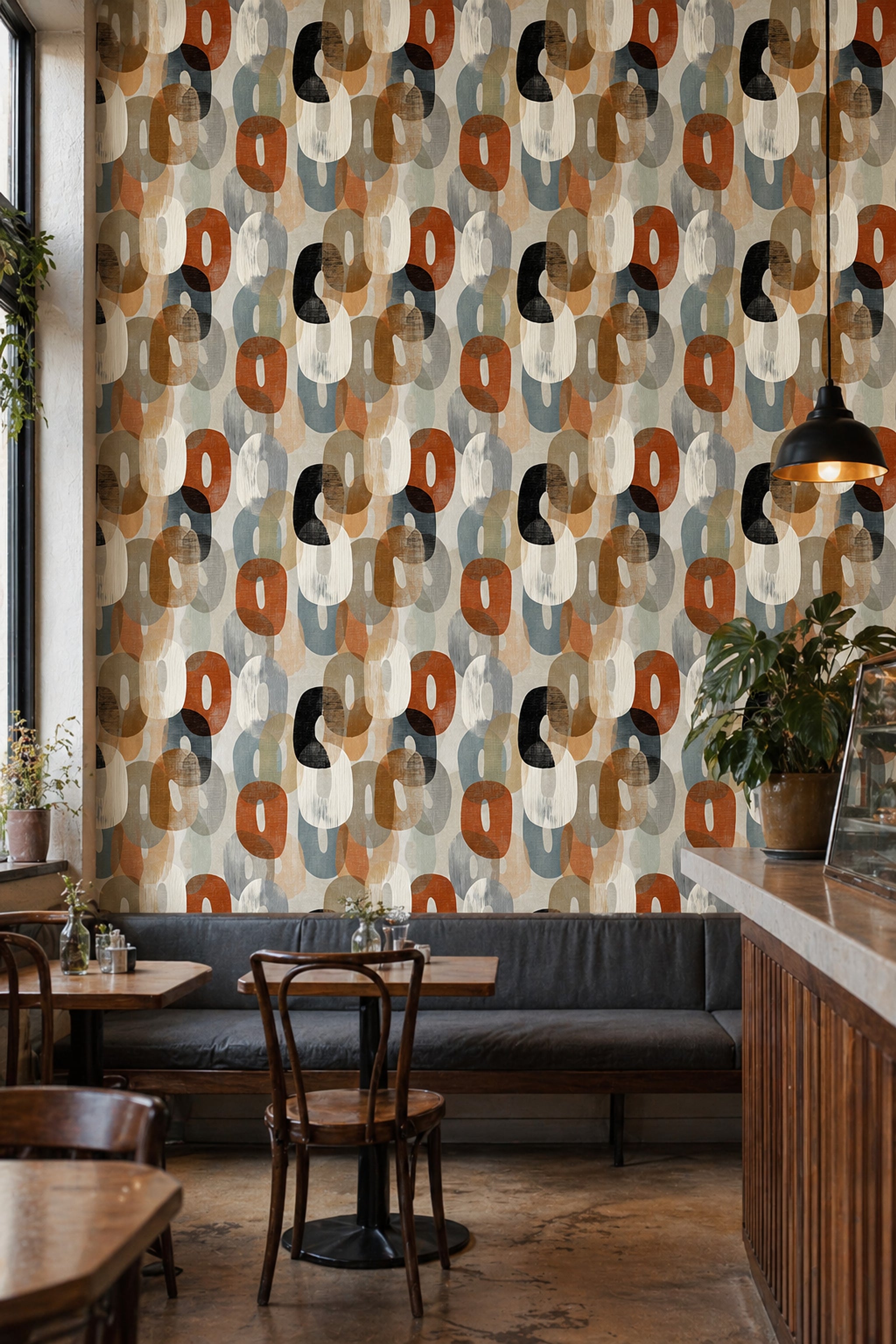 Mid Century Modern Wallpaper Modern Removable Contemporary Wall Decor