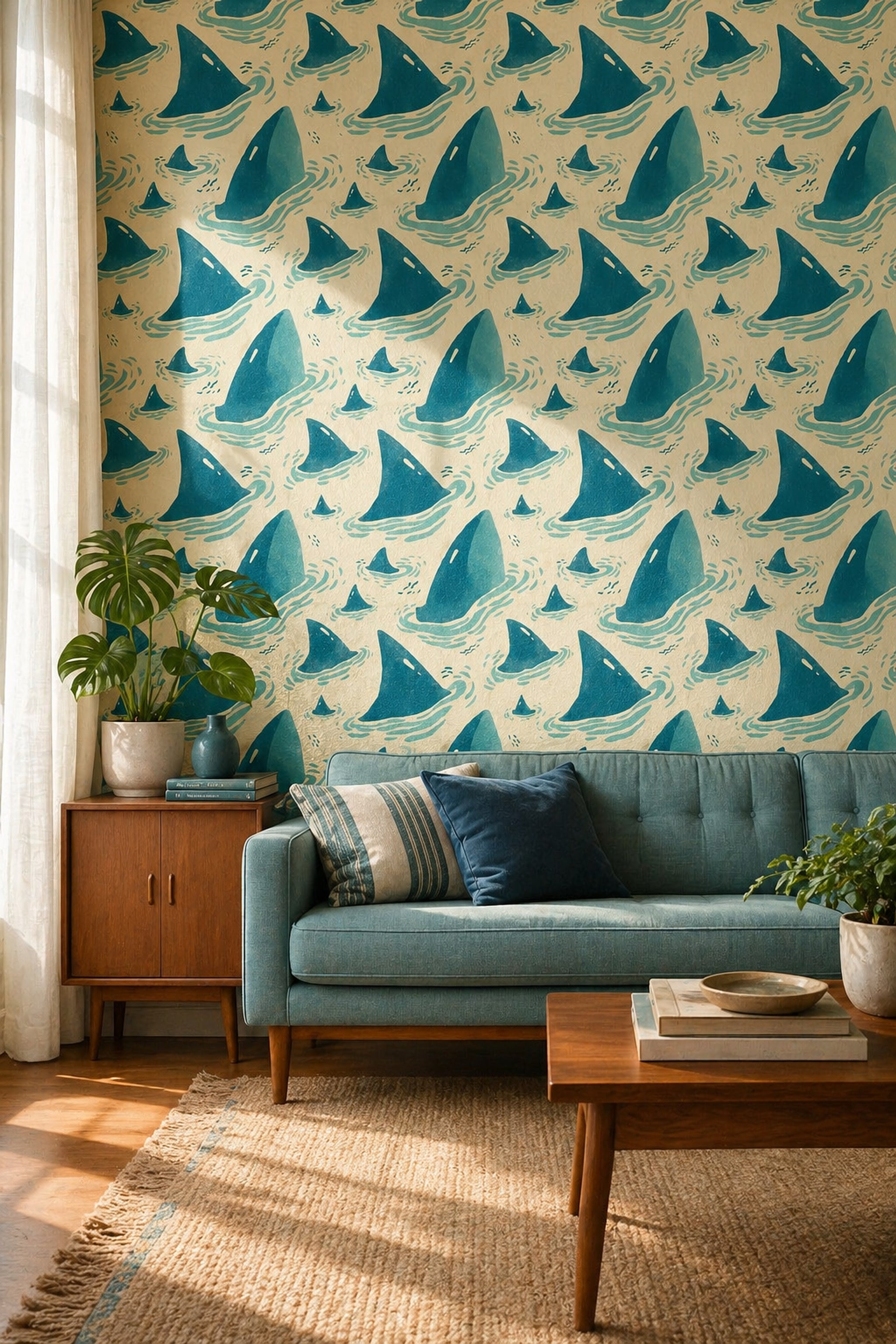 Ocean Wallpaper Waves Coastal Removable Wall Decor