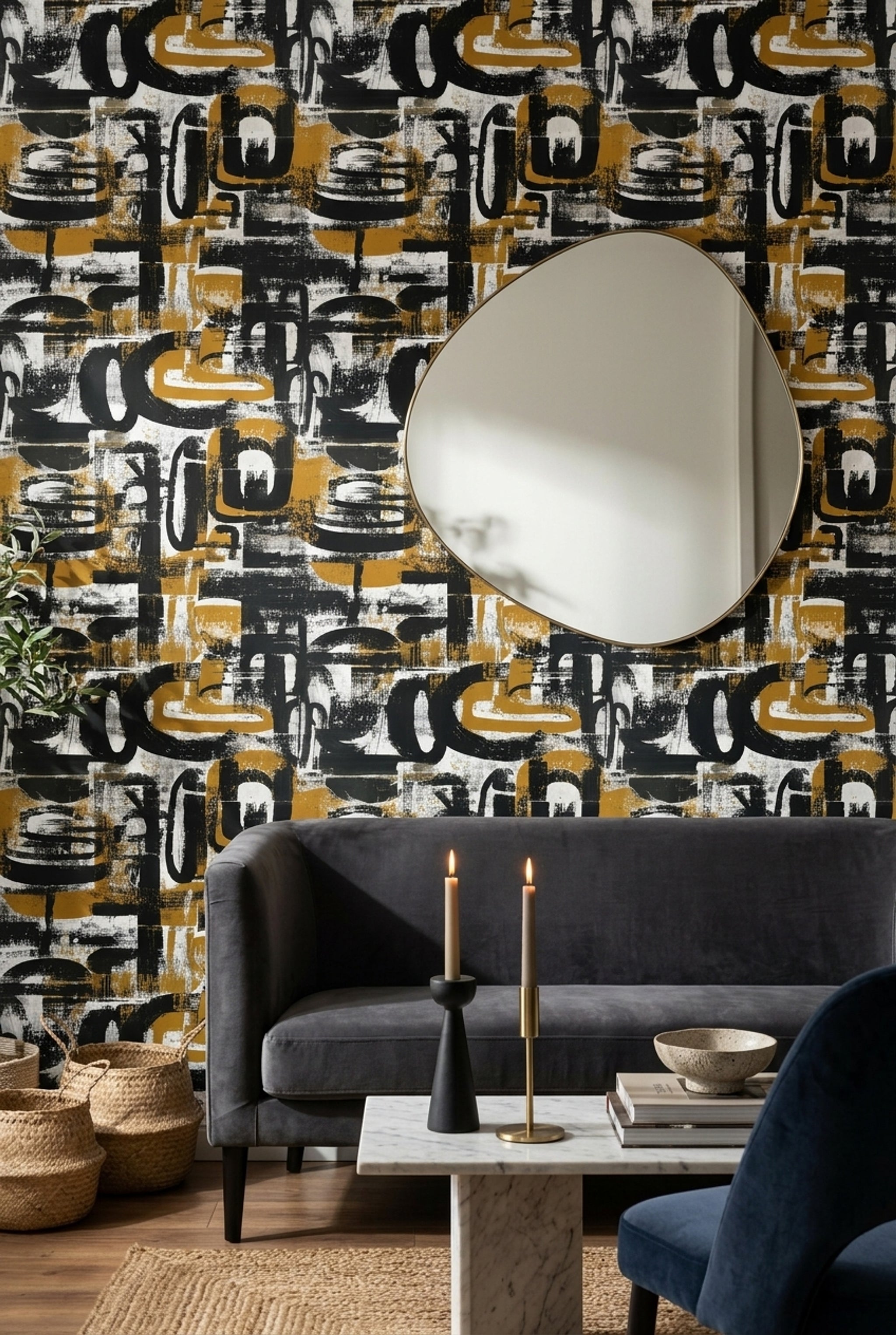 Grunge Texture Wallpaper Abstract Texture Removable Distressed Wall Decor