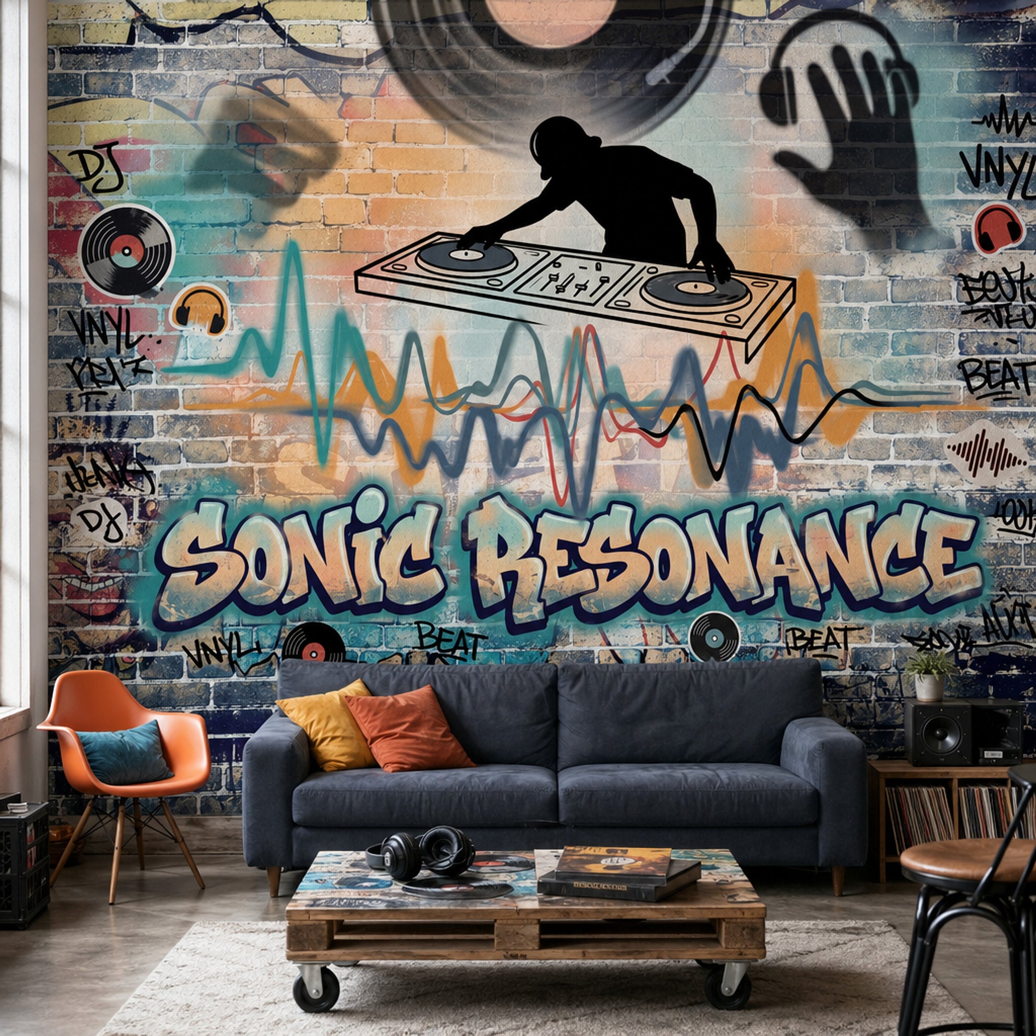 Brick Wall Wallpaper Urban Street Removable Graffiti Wall Decor