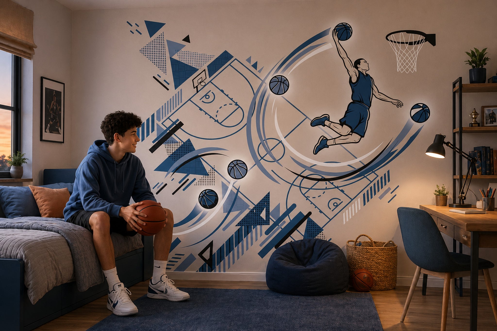 Basketball Wallpaper Dunk Sports Wall Mural