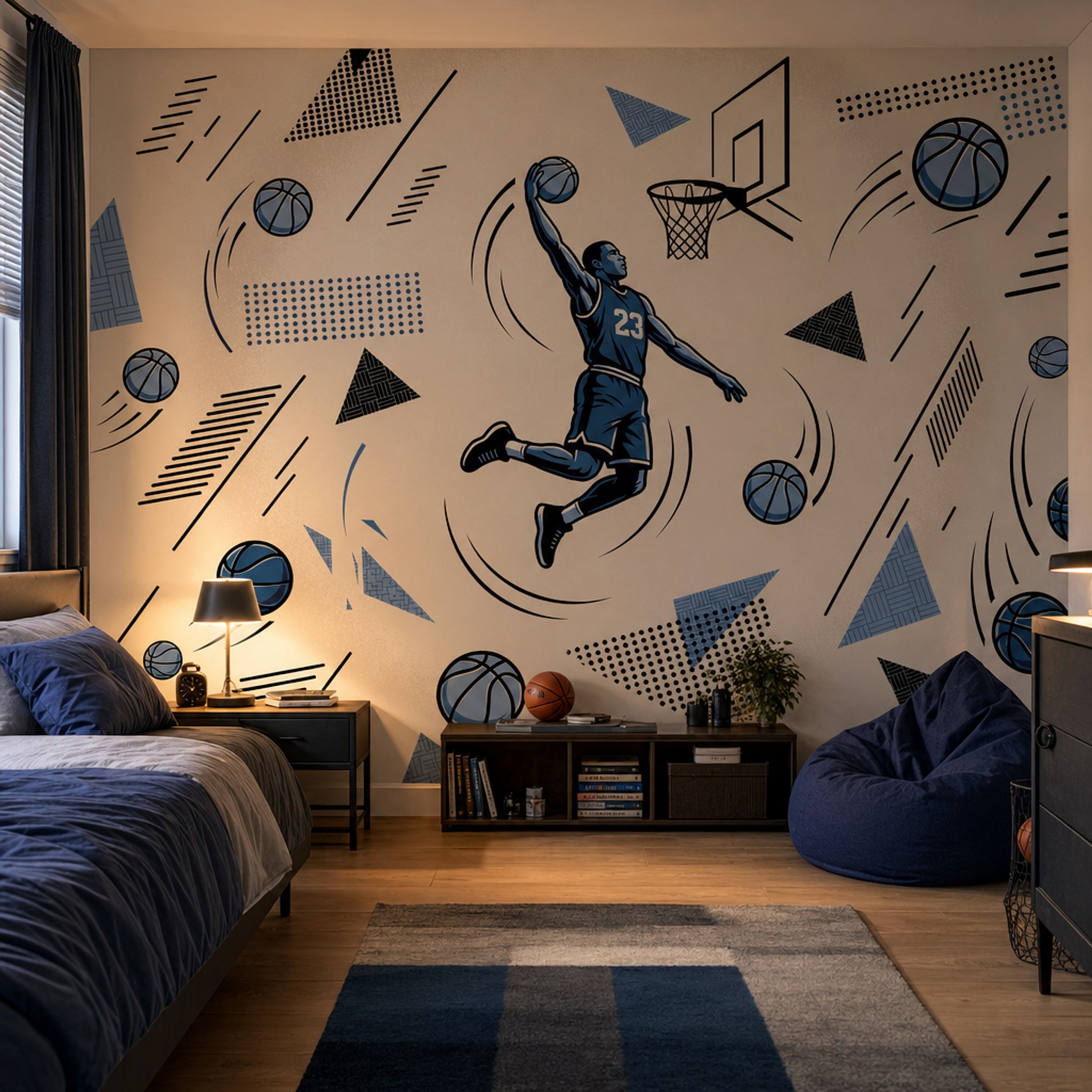 Basketball Wallpaper Dunk Sports Removable Wall Decor