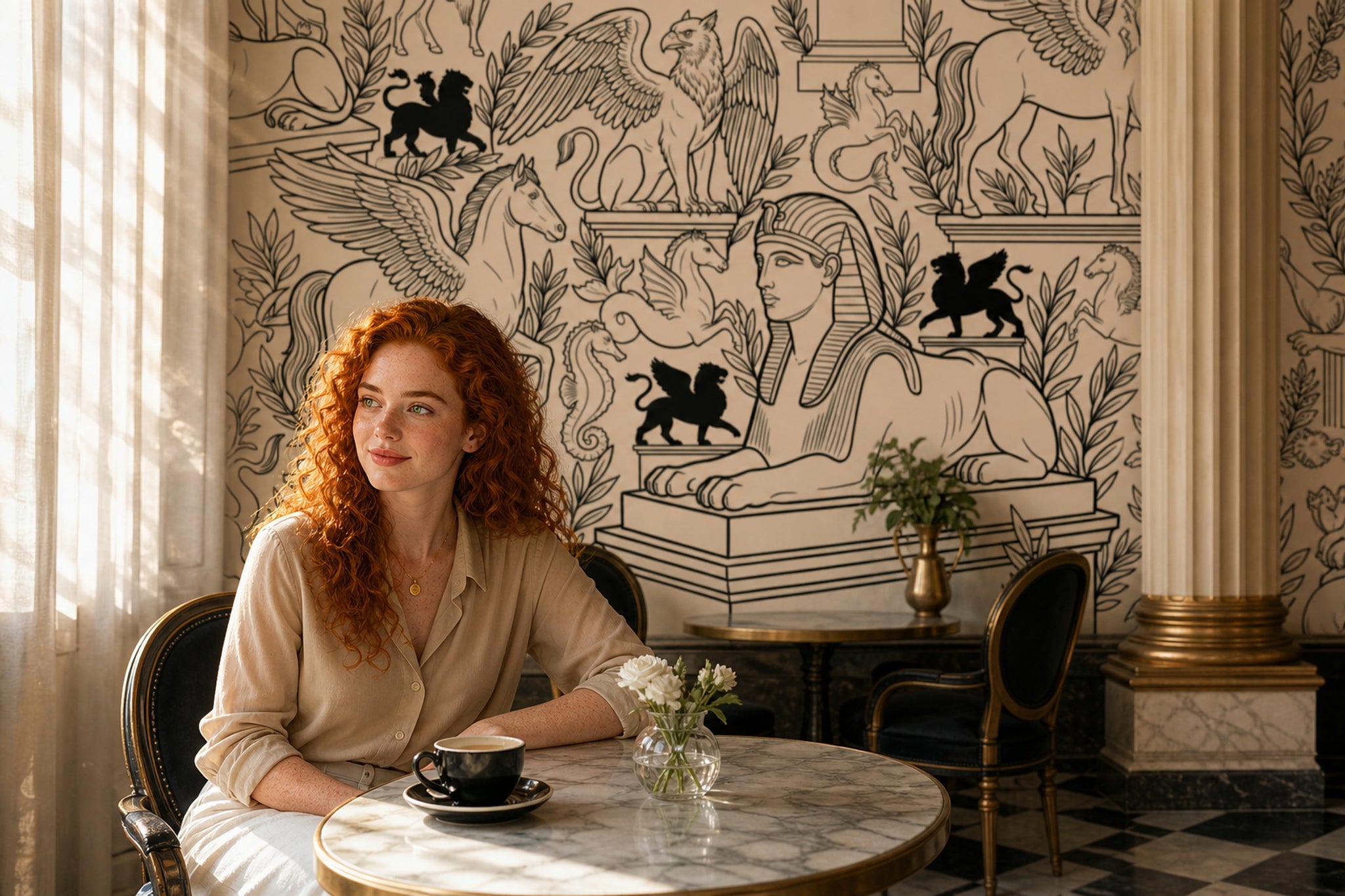 Egyptian Sphinx Wallpaper Mythological Creatures Winged Horse Wall Mural