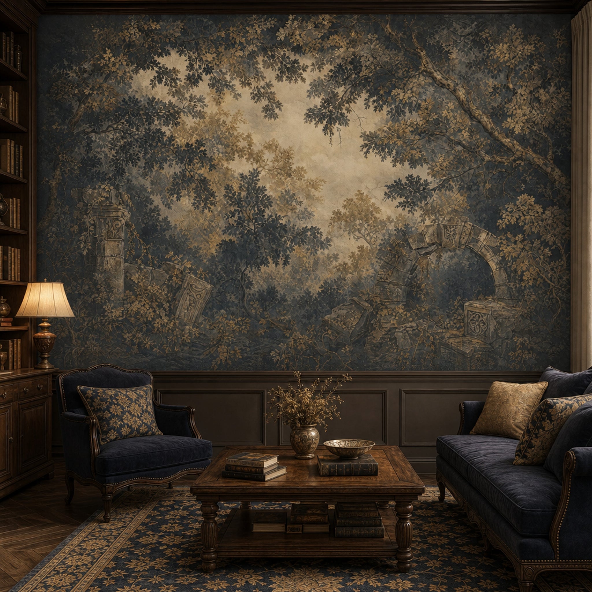 Woodland Wallpaper Classical Ruins Stone Arch Wall Mural
