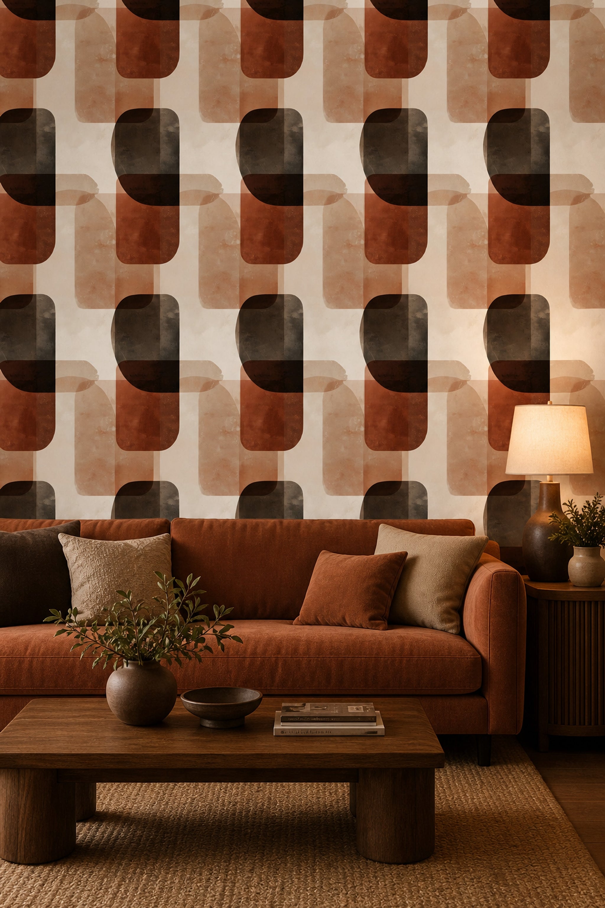 Mid Century Modern Wallpaper Retro Modern Decorative Mural