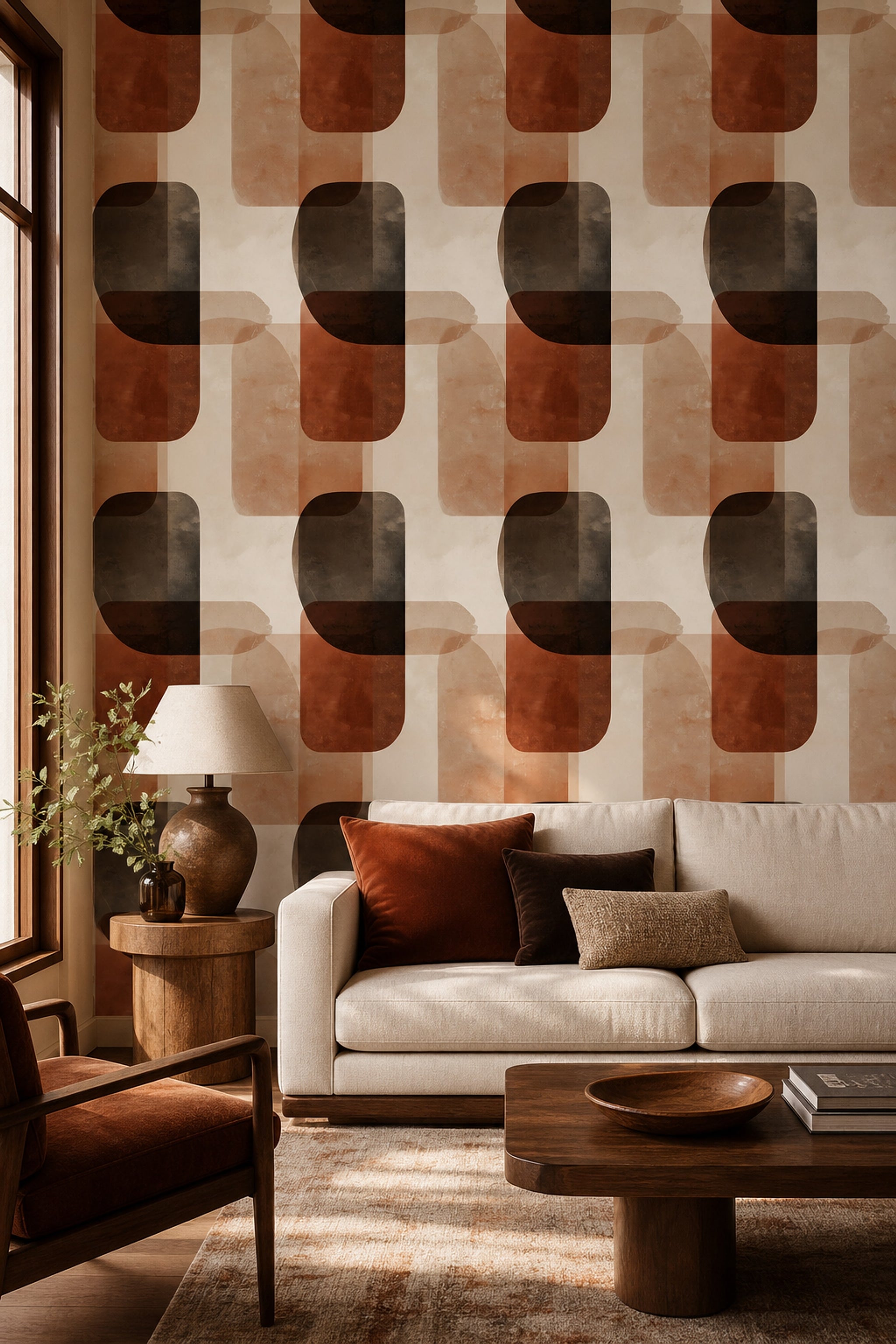 Mid Century Modern Wallpaper Retro Modern Decorative Mural