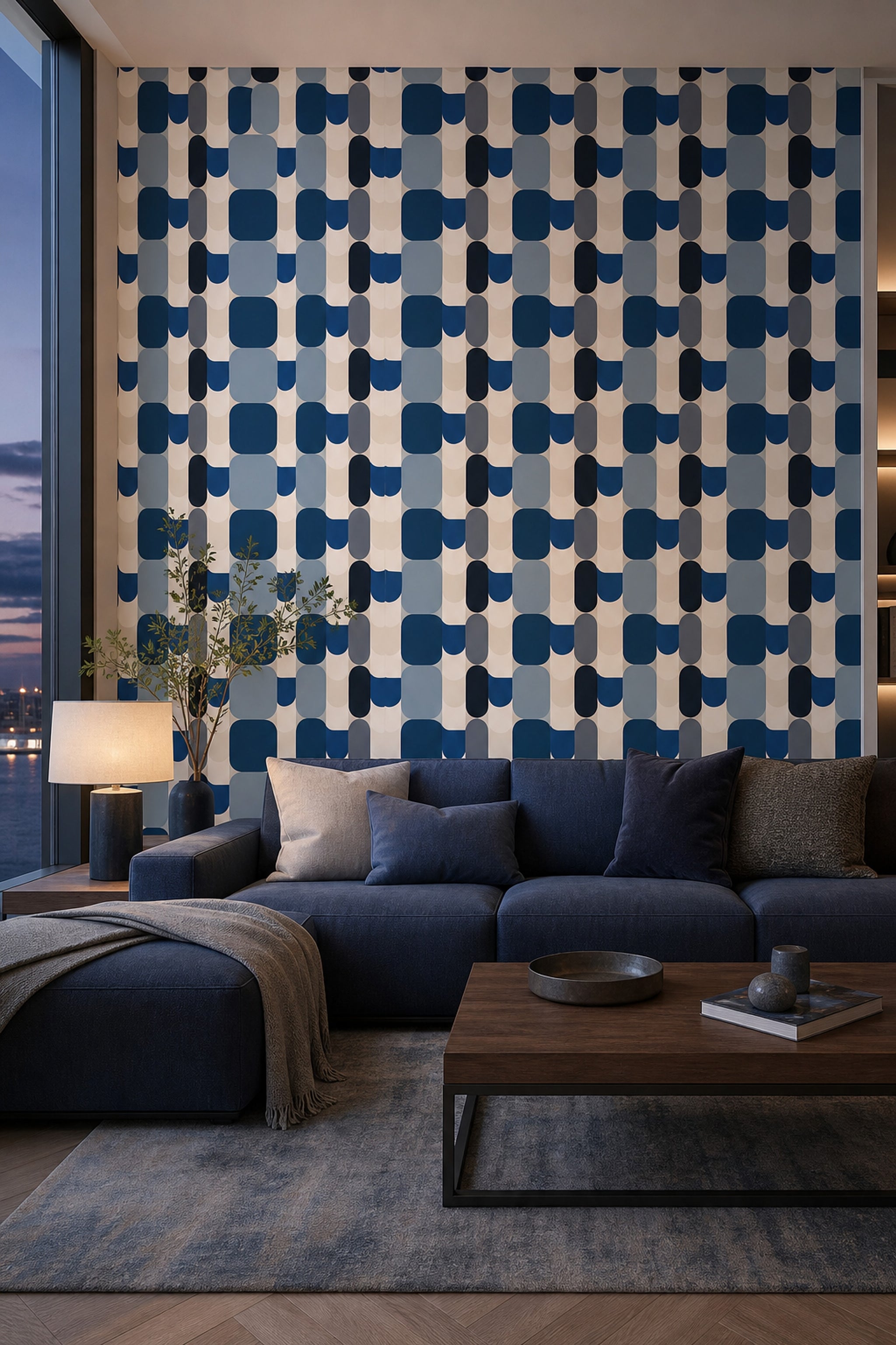 Mid-Century Modern Wallpaper Retro Modern Decorative Mural