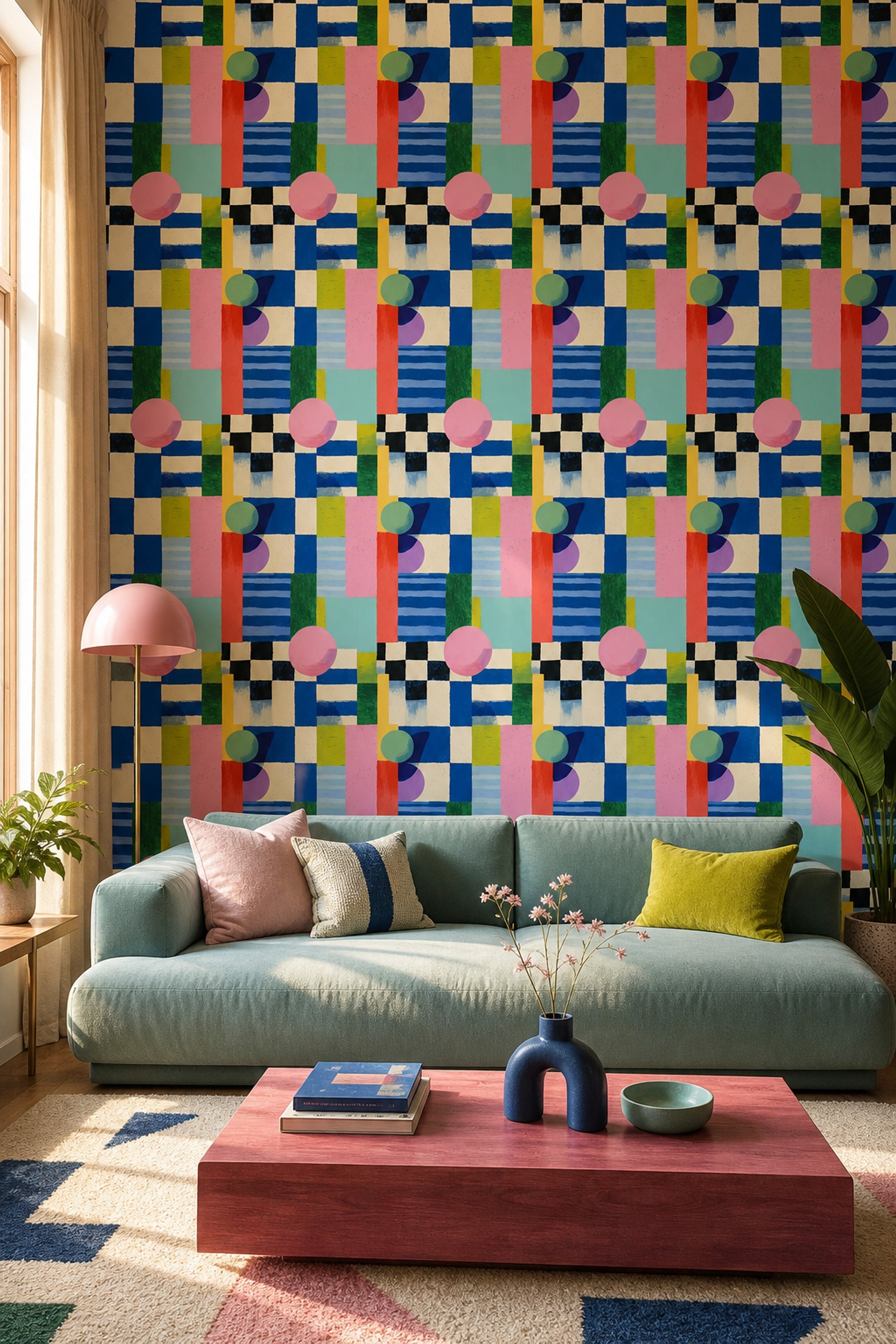 Mid Century Modern Wallpaper Modern Contemporary Decorative Mural
