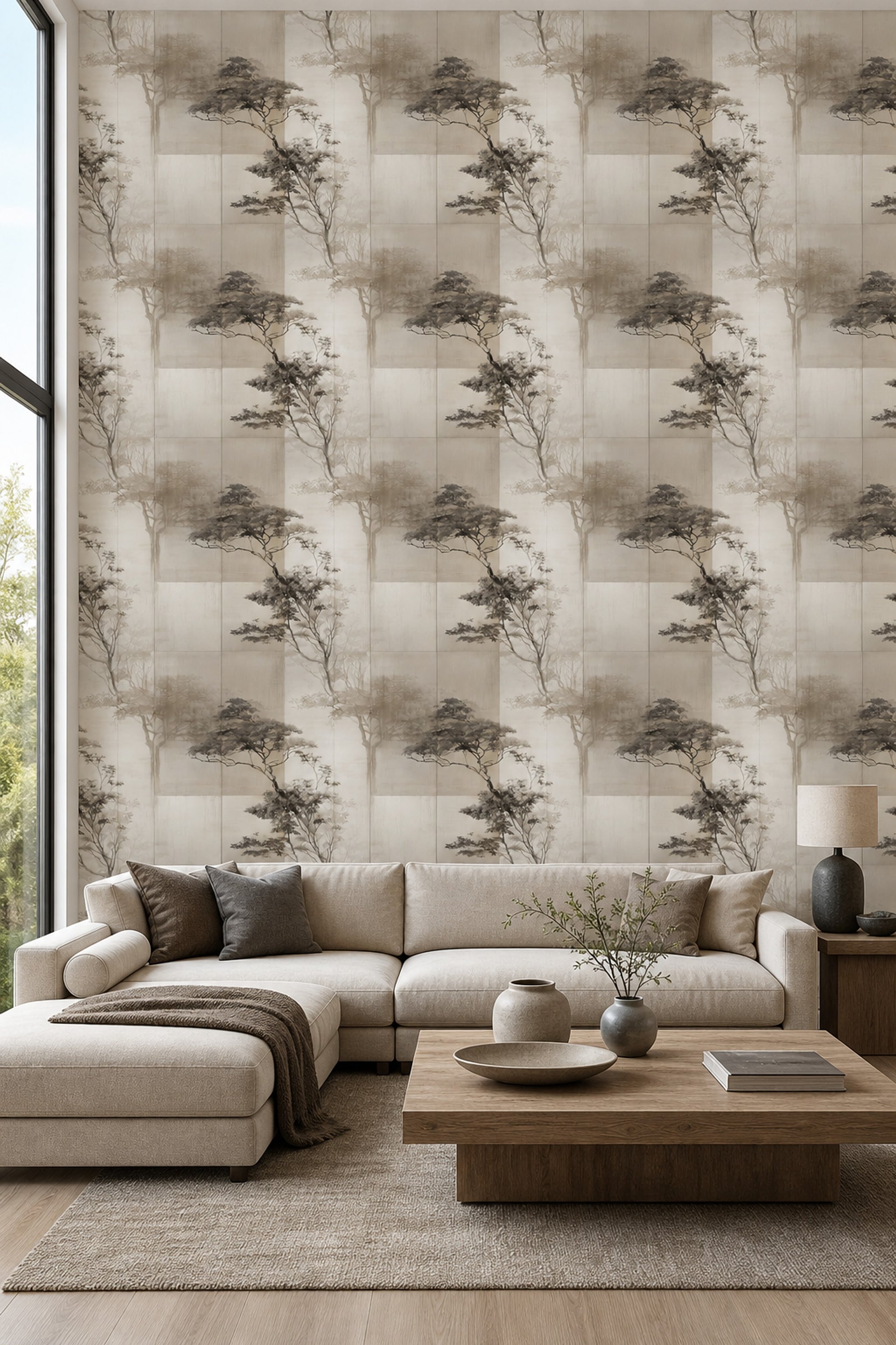 Misty Forest Wallpaper Foggy Woods Removable Wall Decor