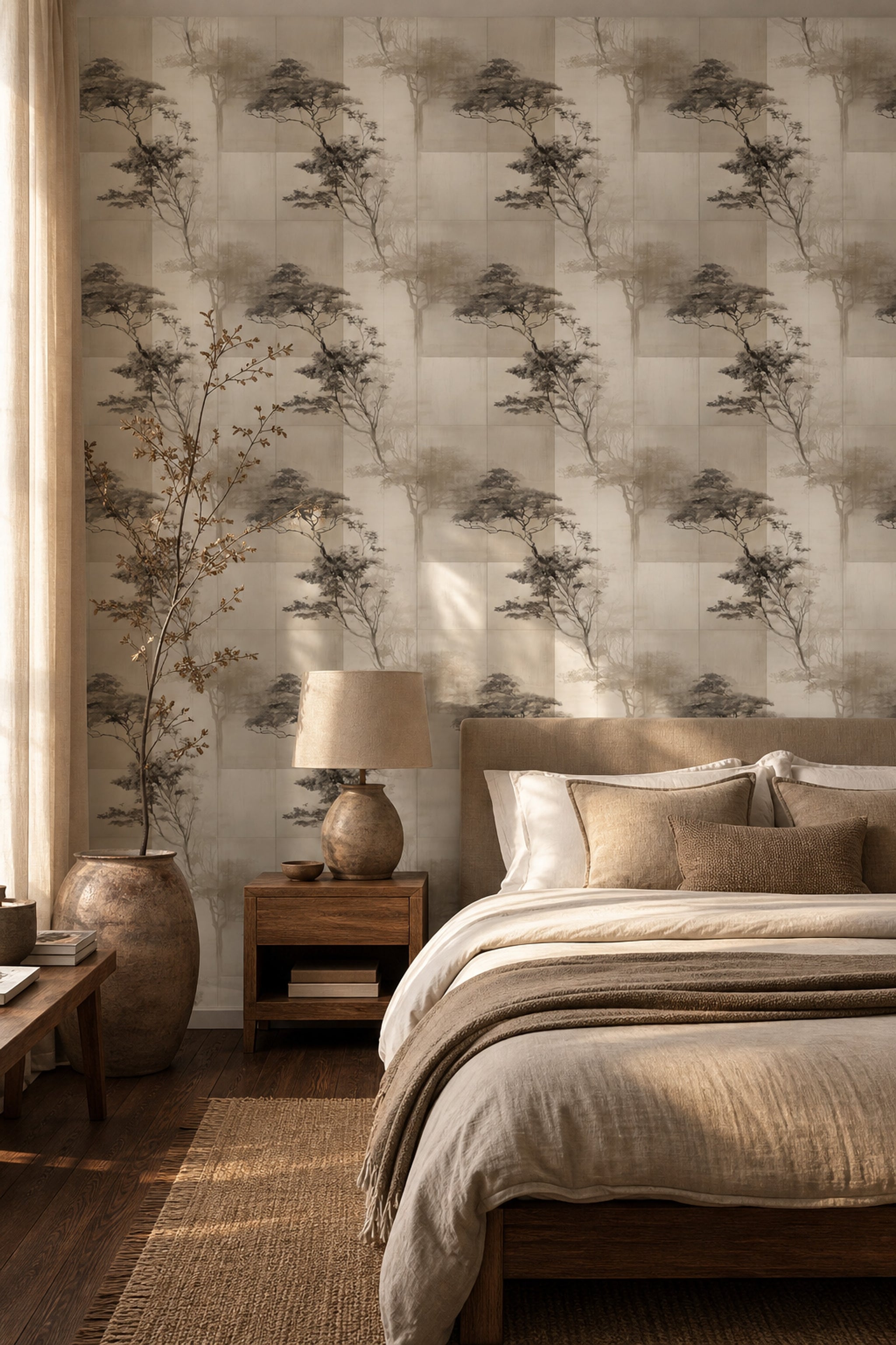 Misty Forest Wallpaper Foggy Woods Removable Wall Decor