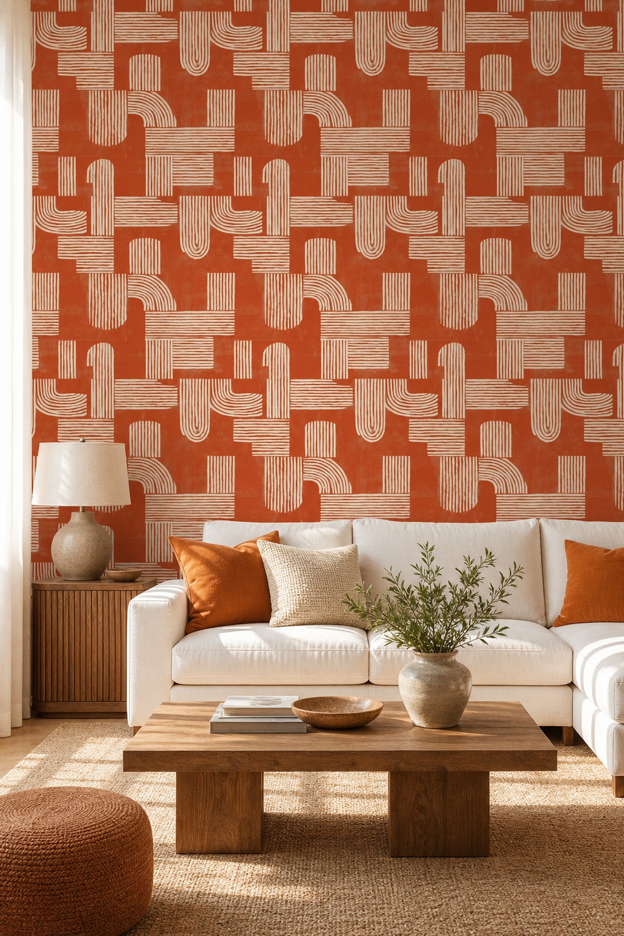 Mid Century Modern Wallpaper Retro Modern Decorative Mural