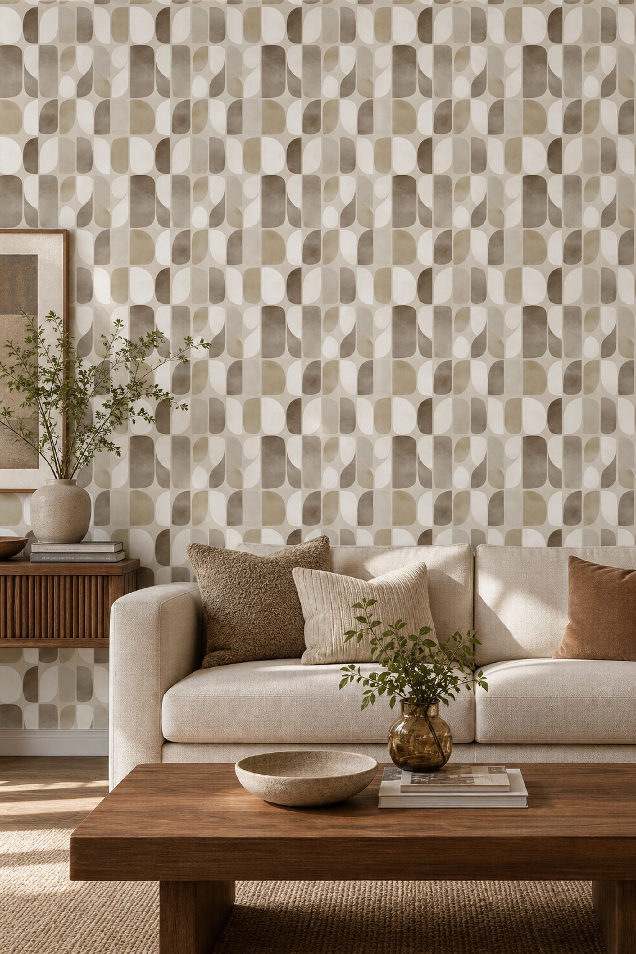 Mid Century Modern Wallpaper Modern Contemporary Removable Wall Decor